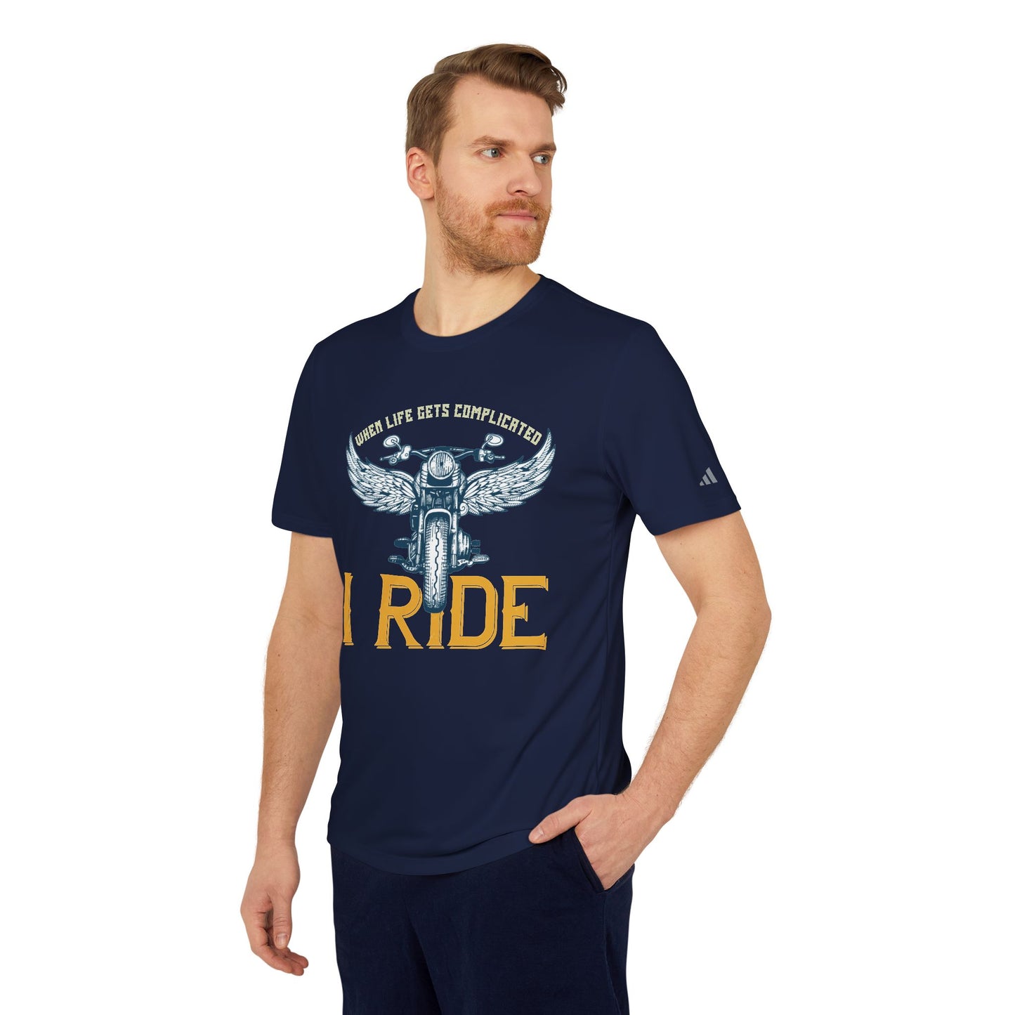 When Life Gets Complicated, I Ride - adidas Unisex Sport T-shirt - 13960