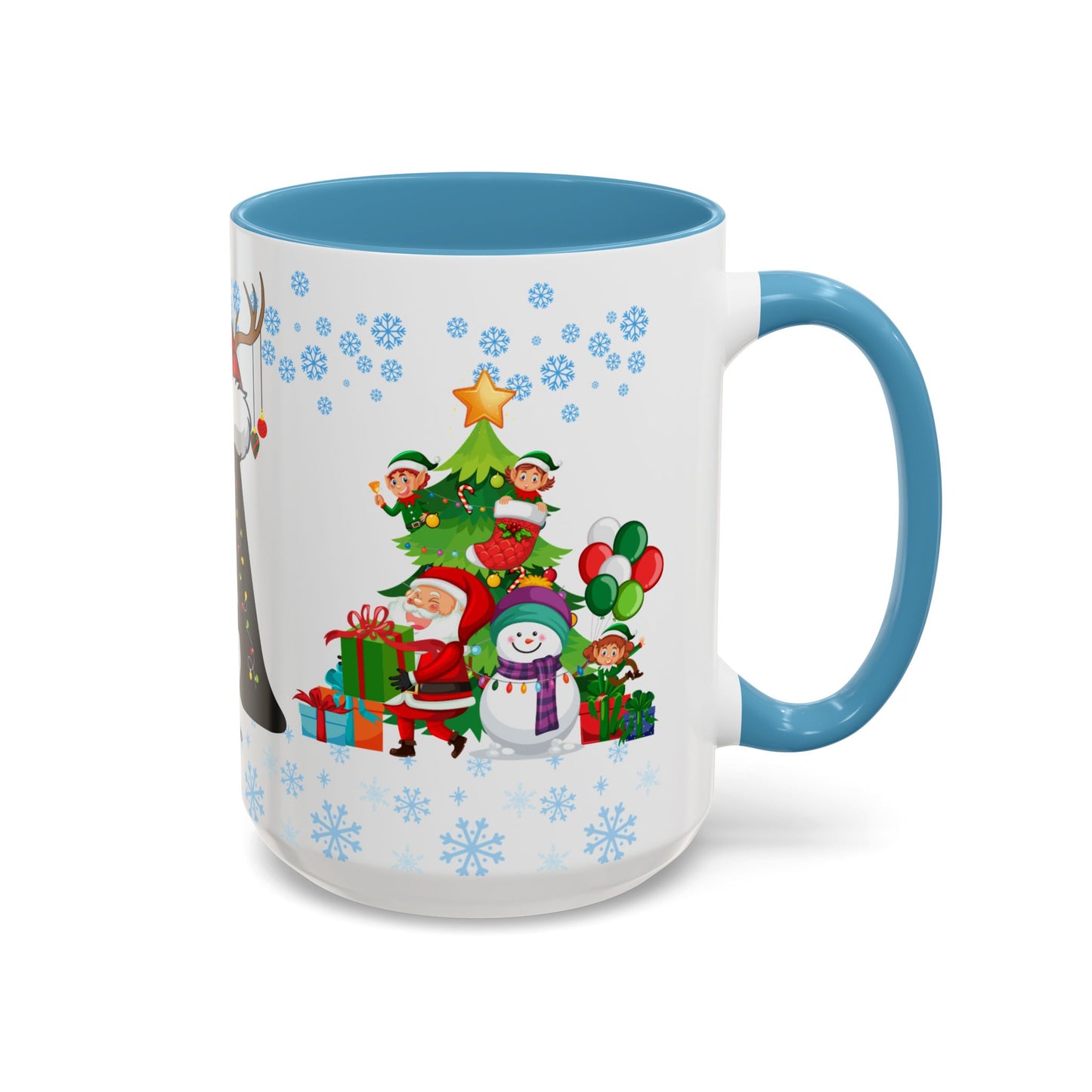 Christmas Letter A for Aaron, Customizable - Accent Coffee Mug (11, 15oz)