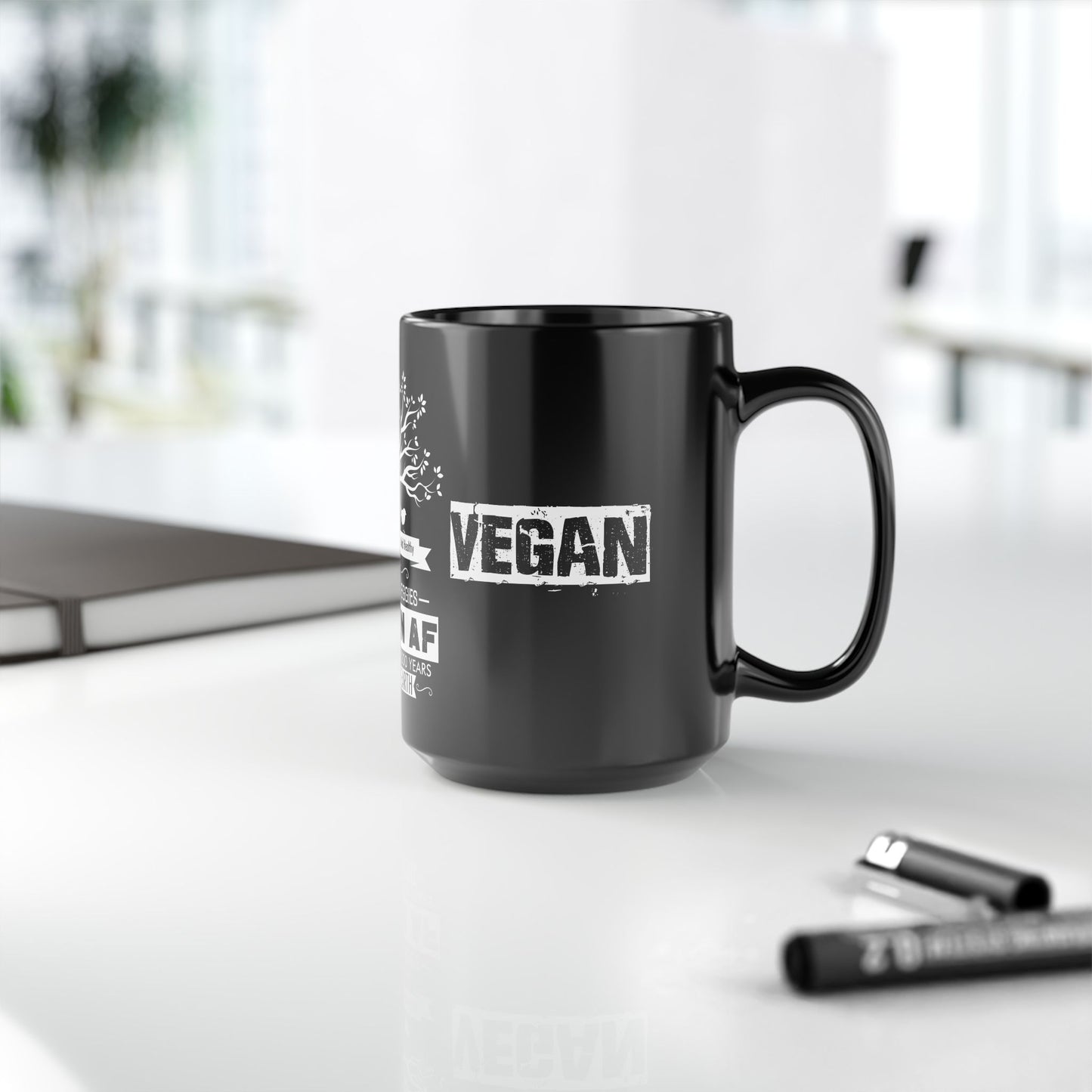 100% Natural & Healthy, Raised by Veggies - Black Mug (11oz, 15oz)