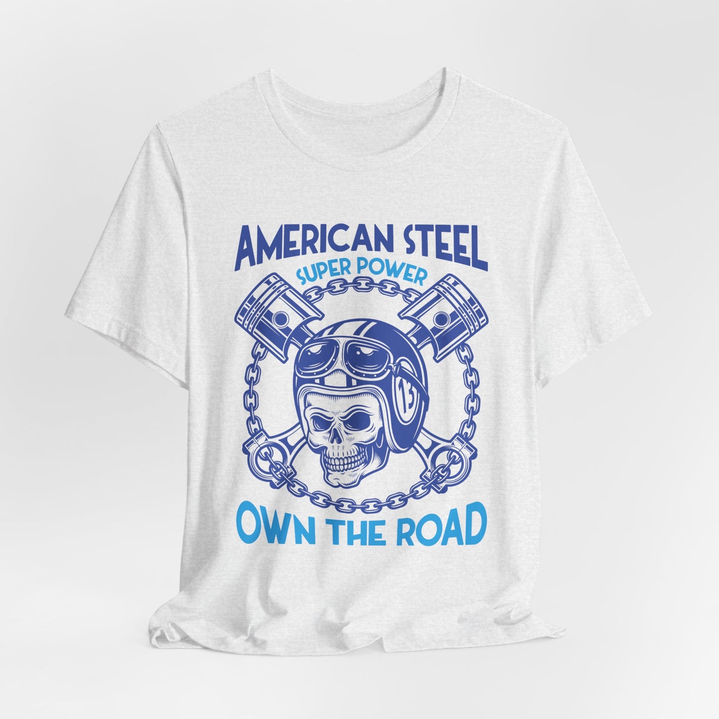 American Steel, Super Power On The Road - Unisex Jersey Short Sleeve Tee - 13557