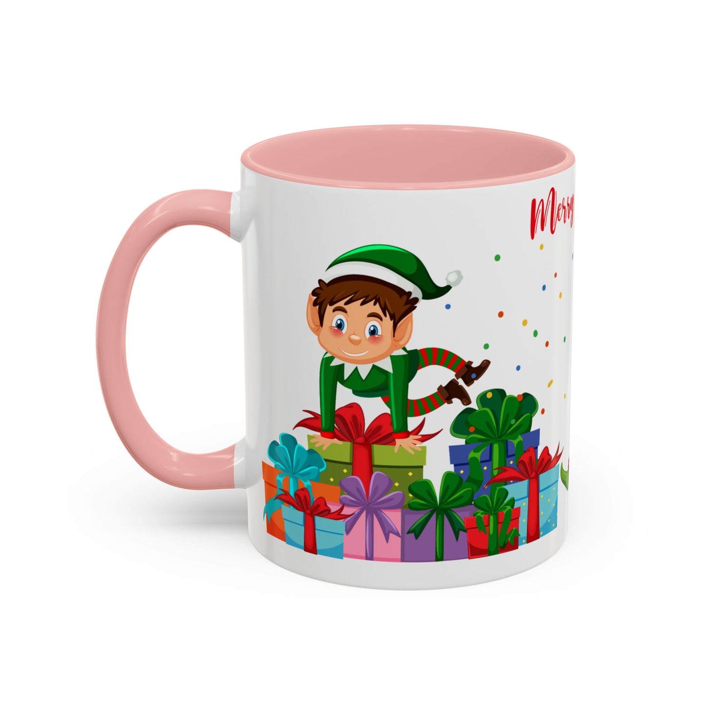 Elves, Merry Christmas - Accent Coffee Mug (11, 15oz) - 10360