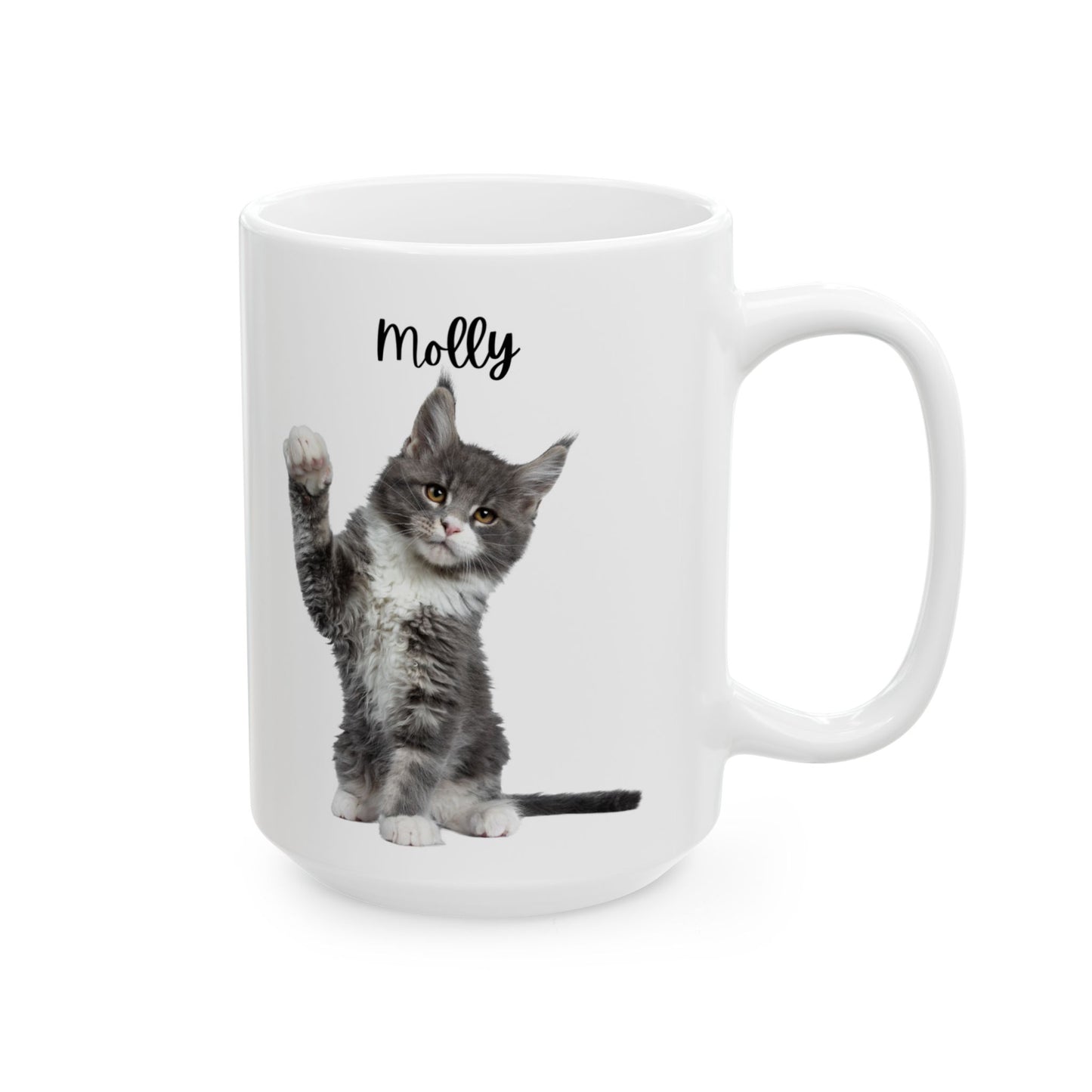 Personalised Cat Ceramic Mug, 11oz, 15oz - 14195