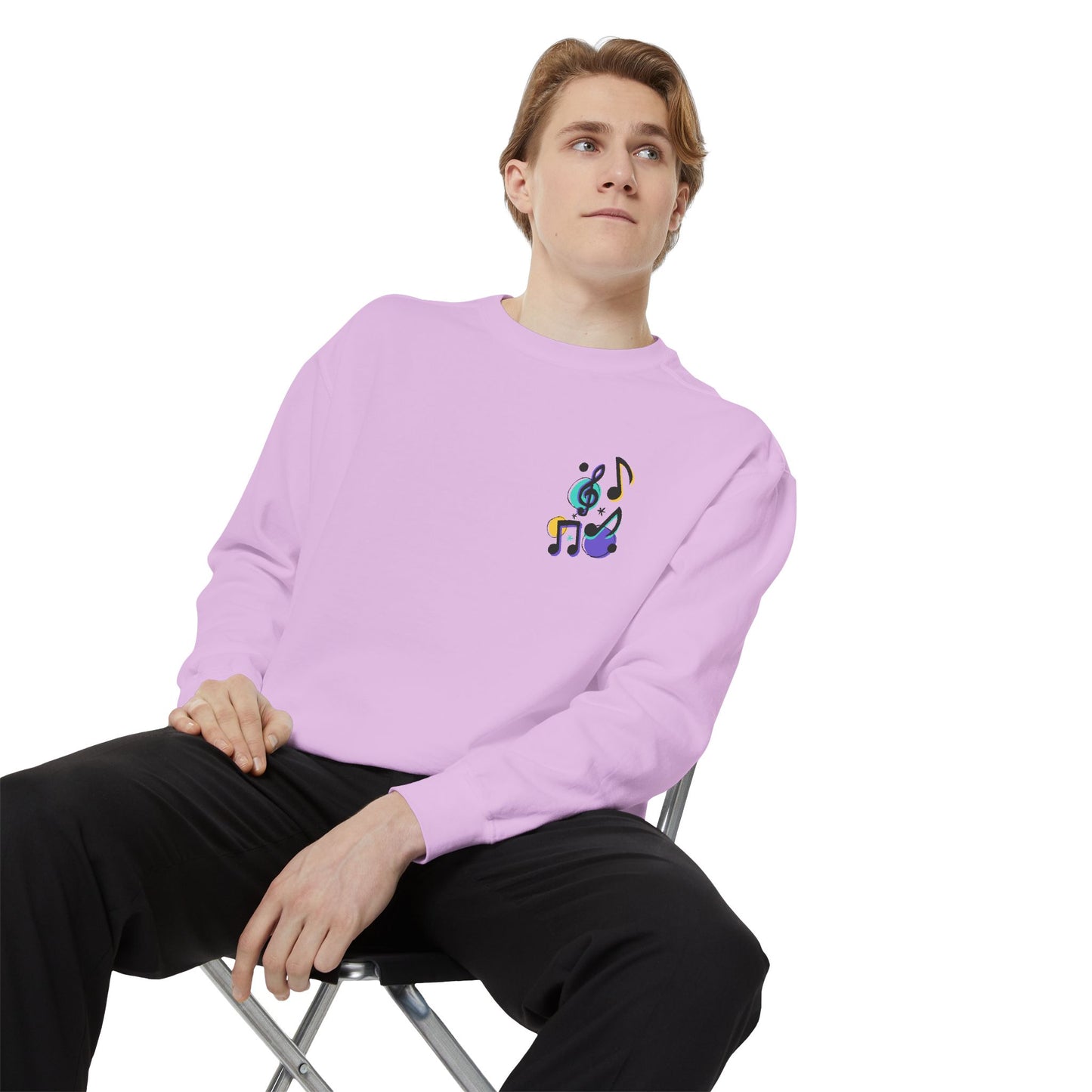 Music Notes - Unisex Garment-Dyed Sweatshirt - 11247