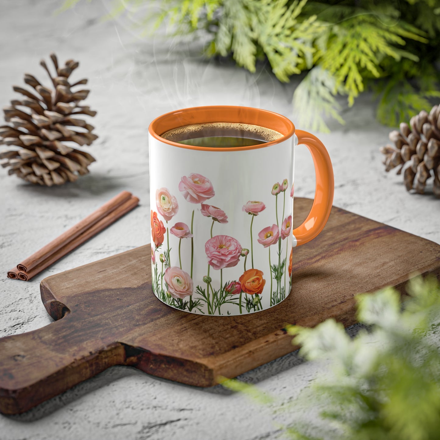 Vibrant Pink and Orange Petals - Colorful Mugs, 11oz