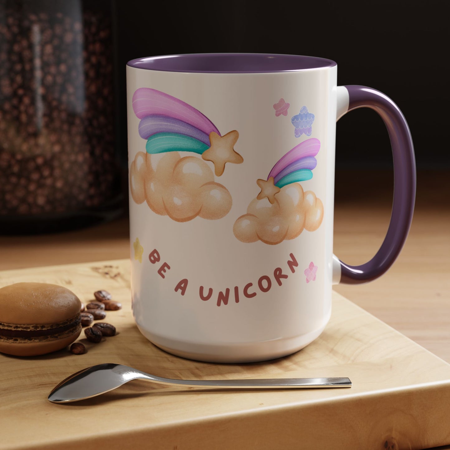 Normal is Boring, Be A Unicorn - Accent Coffee Mug (11, 15oz) - 11084