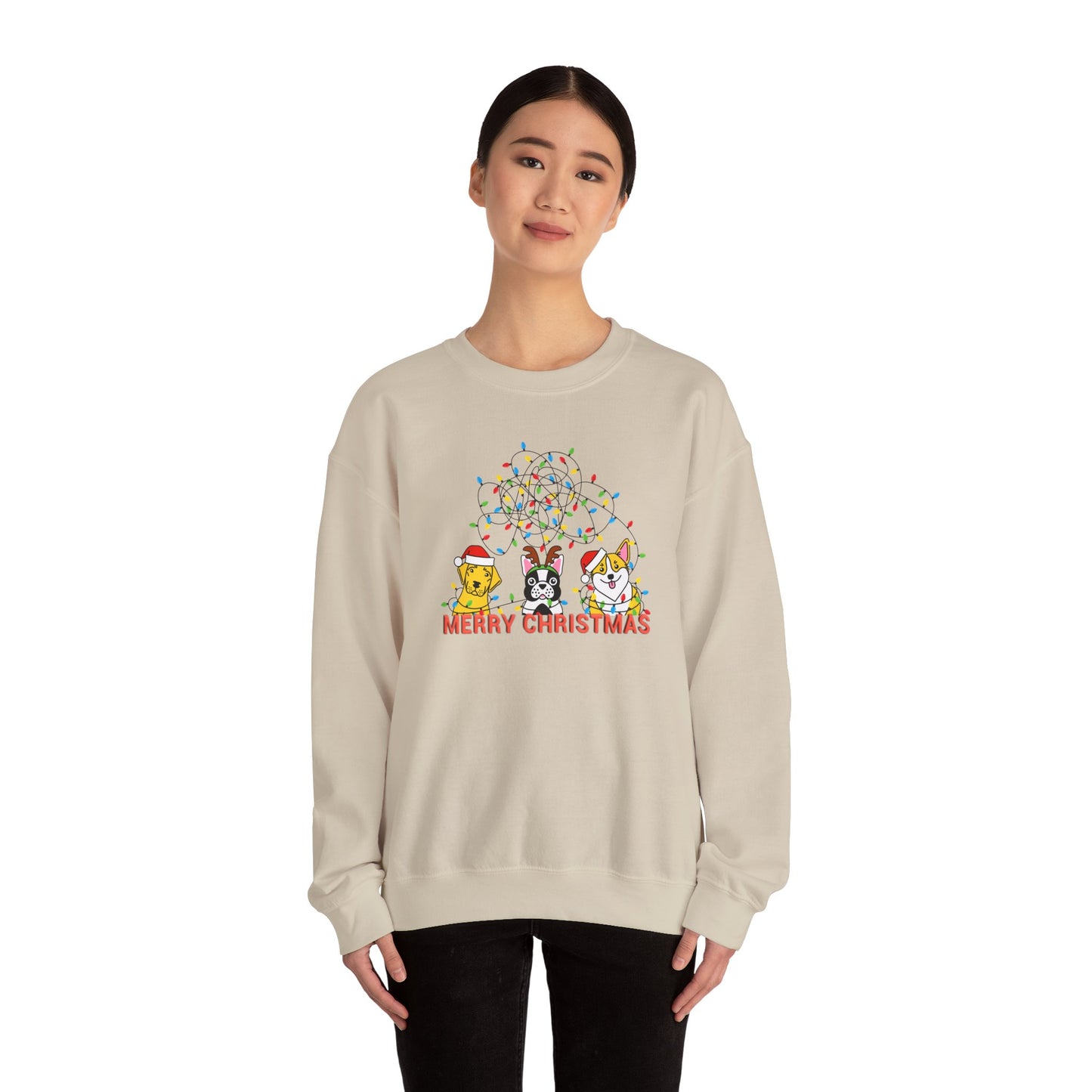 Dogs, Merry Christmas - Unisex Heavy Blend™ Crewneck Sweatshirt - 10175