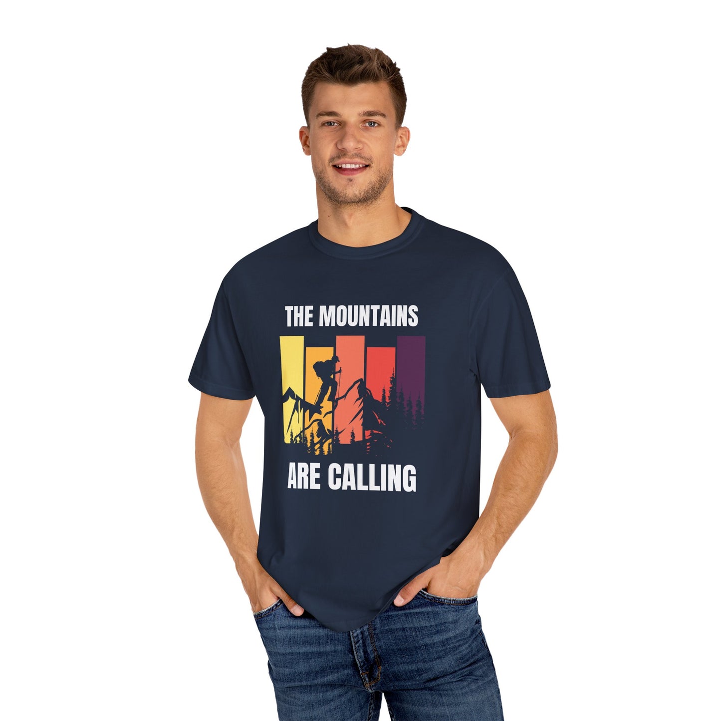 Mountains Are Calling - Unisex Garment-Dyed T-shirt - 10751