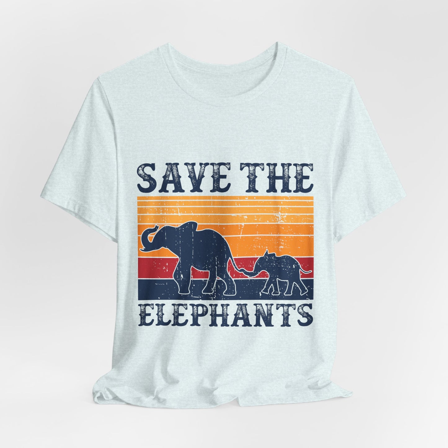 Vegan: Save The Elephants - Unisex Jersey Short Sleeve Tee - 12377