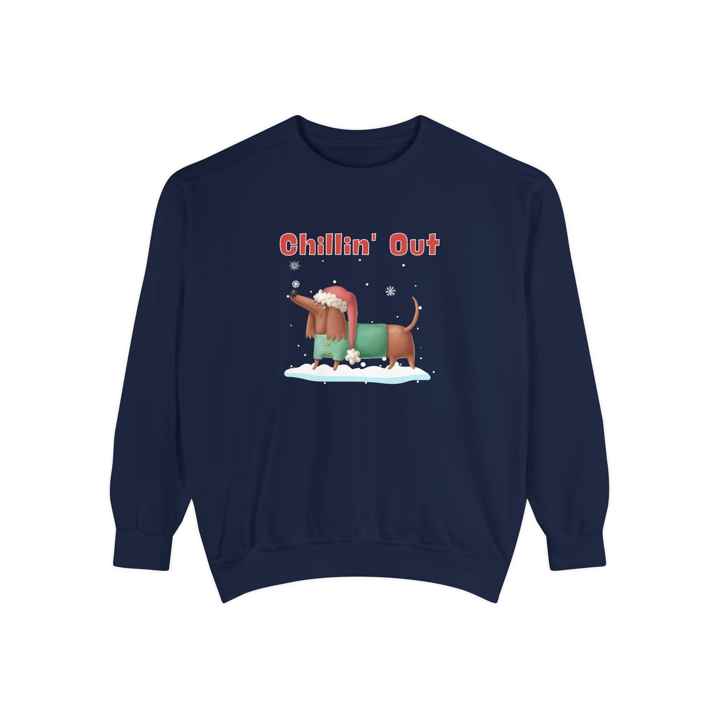 Dog, Chillin Out - Unisex Garment-Dyed Sweatshirt - 10546