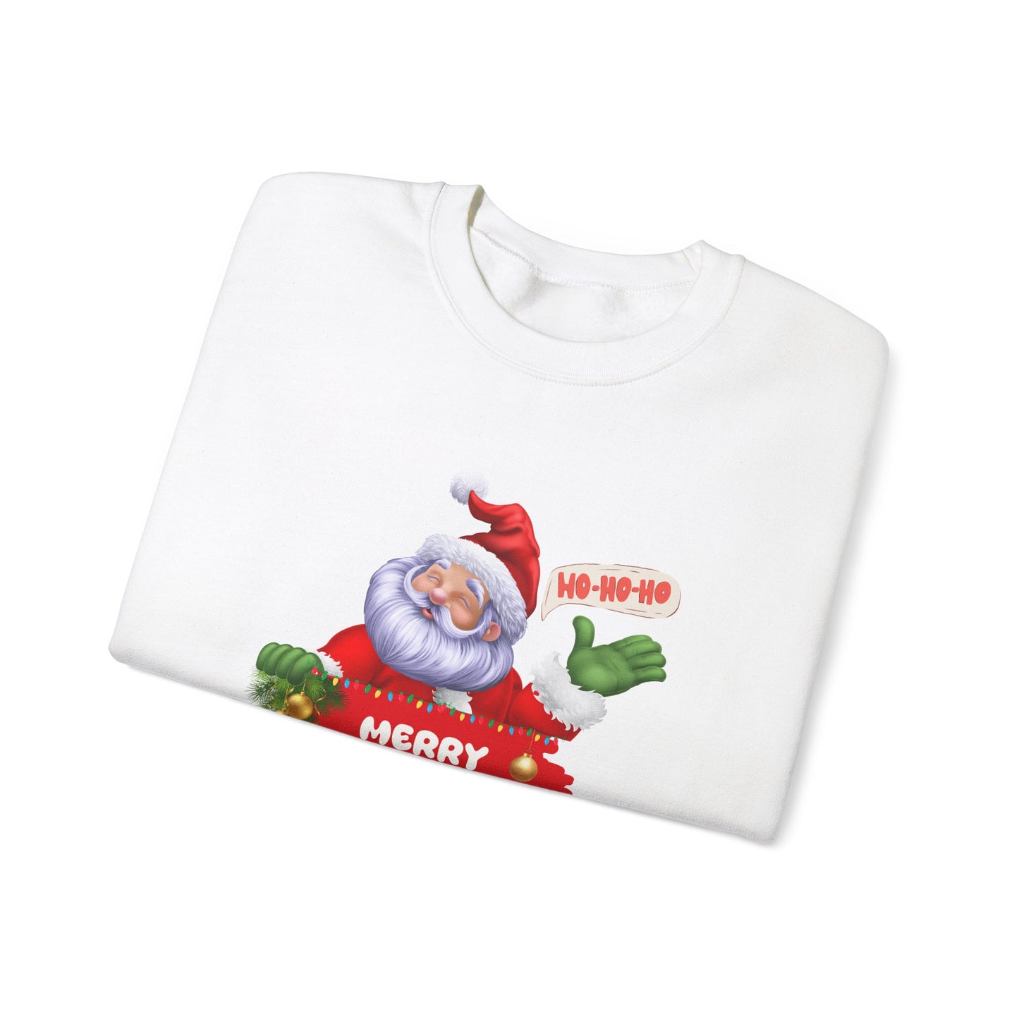 Santa, Hohoho, Merry Christmas - Unisex Heavy Blend™ Crewneck Sweatshirt - 10390