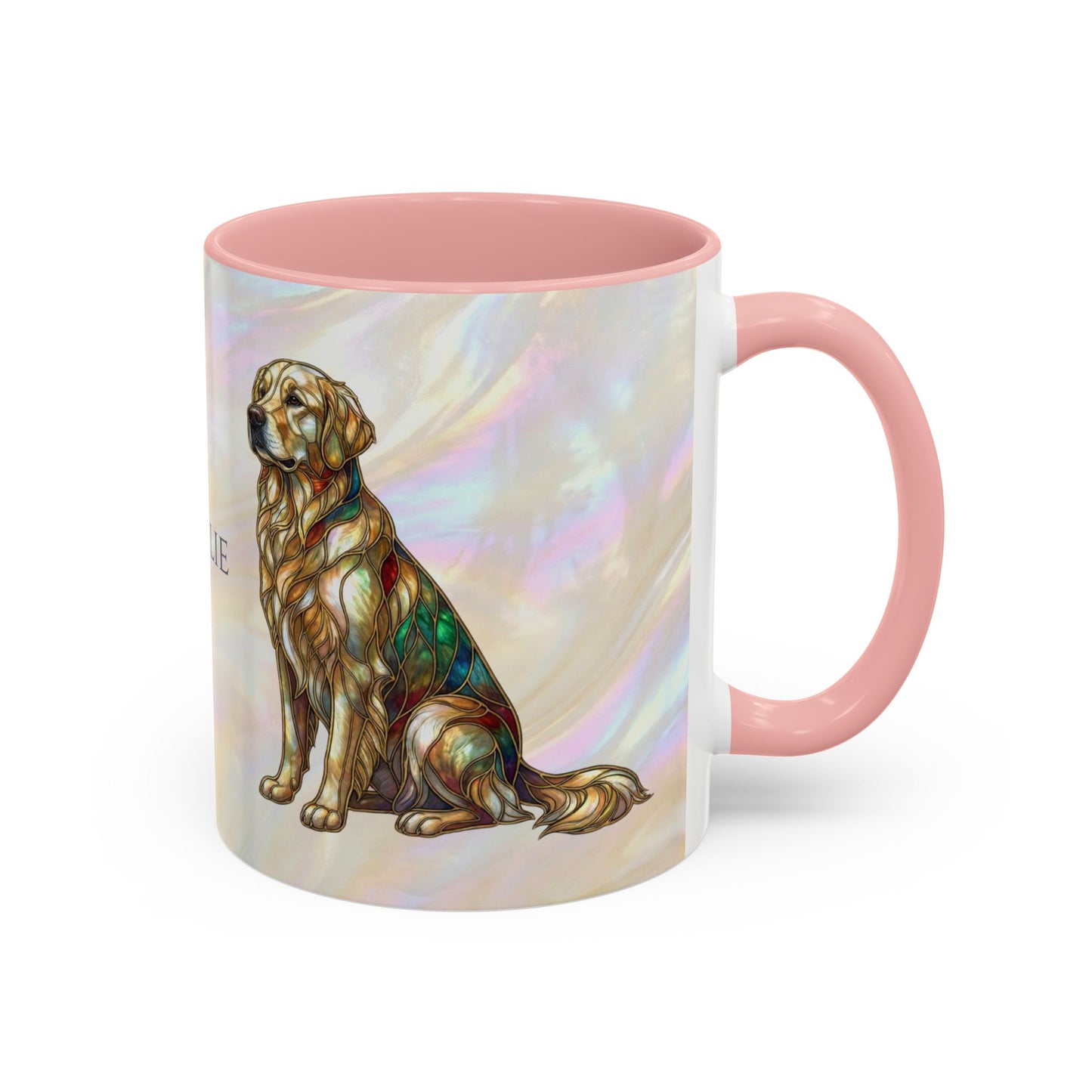Personalized Golden Retriever Coffee Mug - Stained Glass Design 11/15oz - 14534