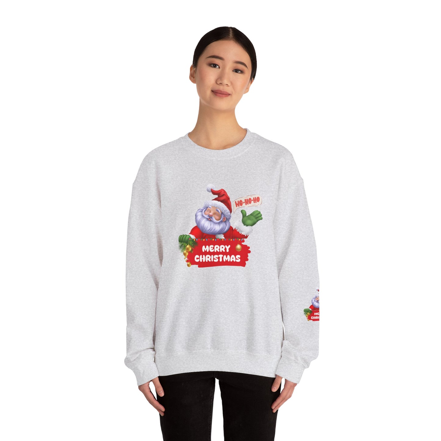 Santa, Hohoho, Merry Christmas - Unisex Heavy Blend™ Crewneck Sweatshirt - 10390