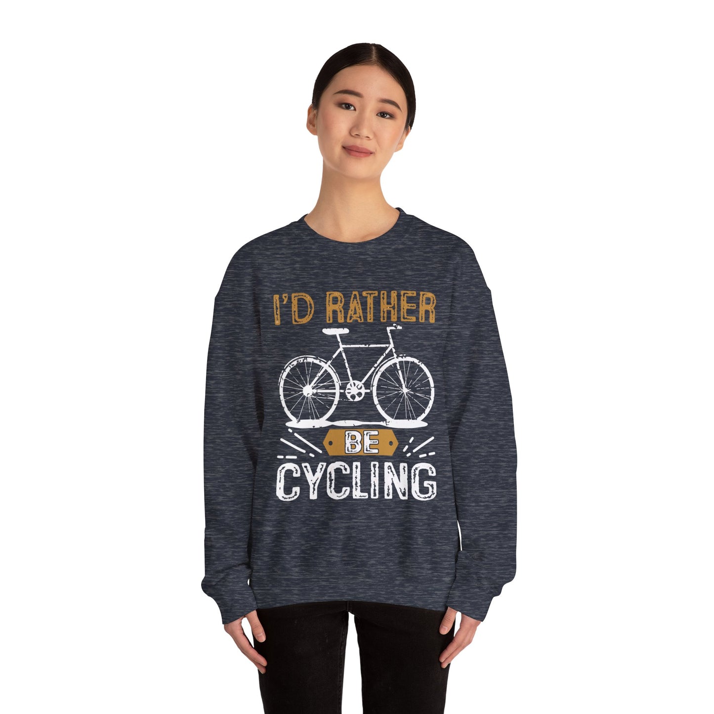 I'd Rather Be Cycling - Unisex Heavy Blend™ Crewneck Sweatshirt