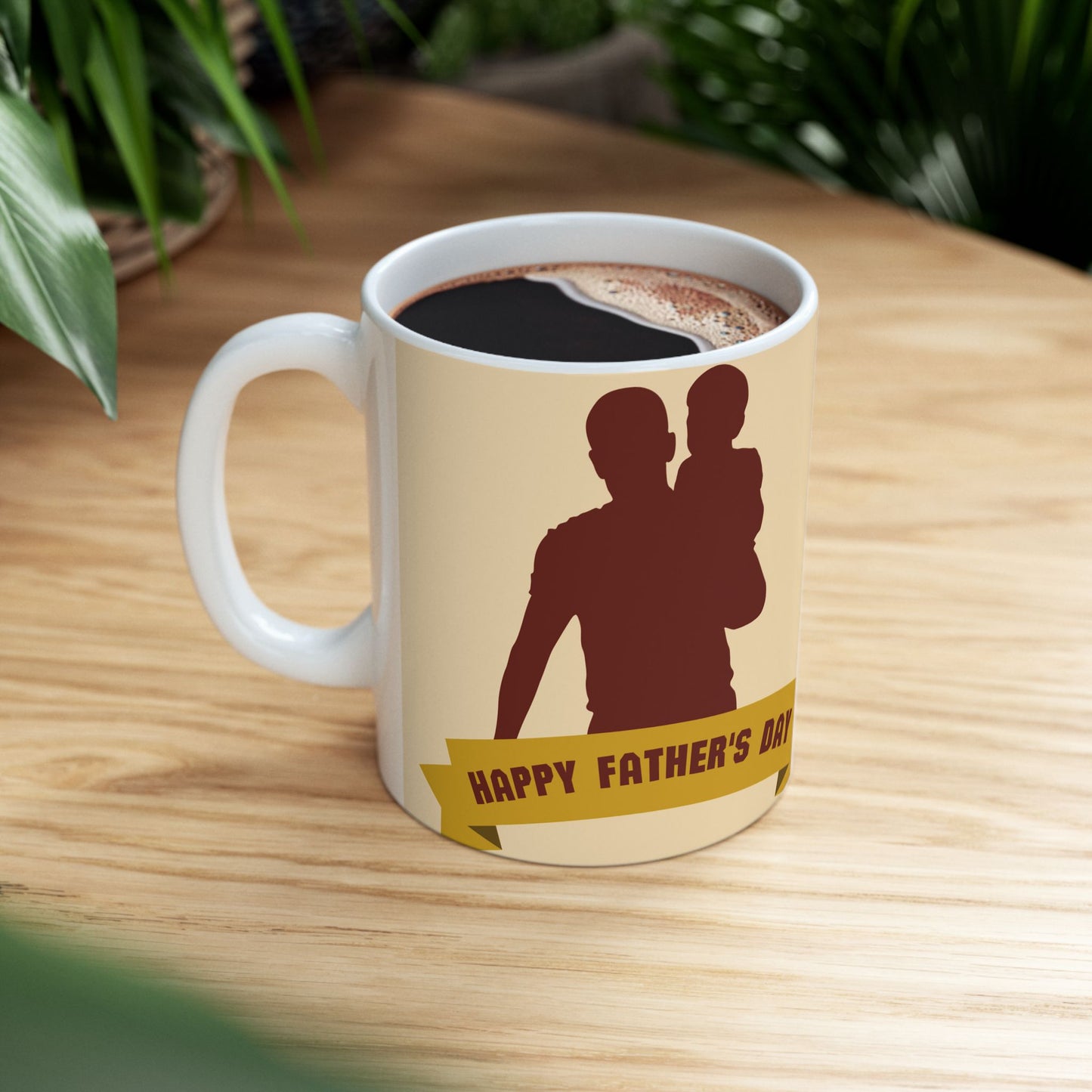 Father's Day Ceramic Mug, 11oz & 15oz, Unique Gift for Dad, Coffee Tea Cup, Personalized Dad Mug, Celebration Mug - 14011