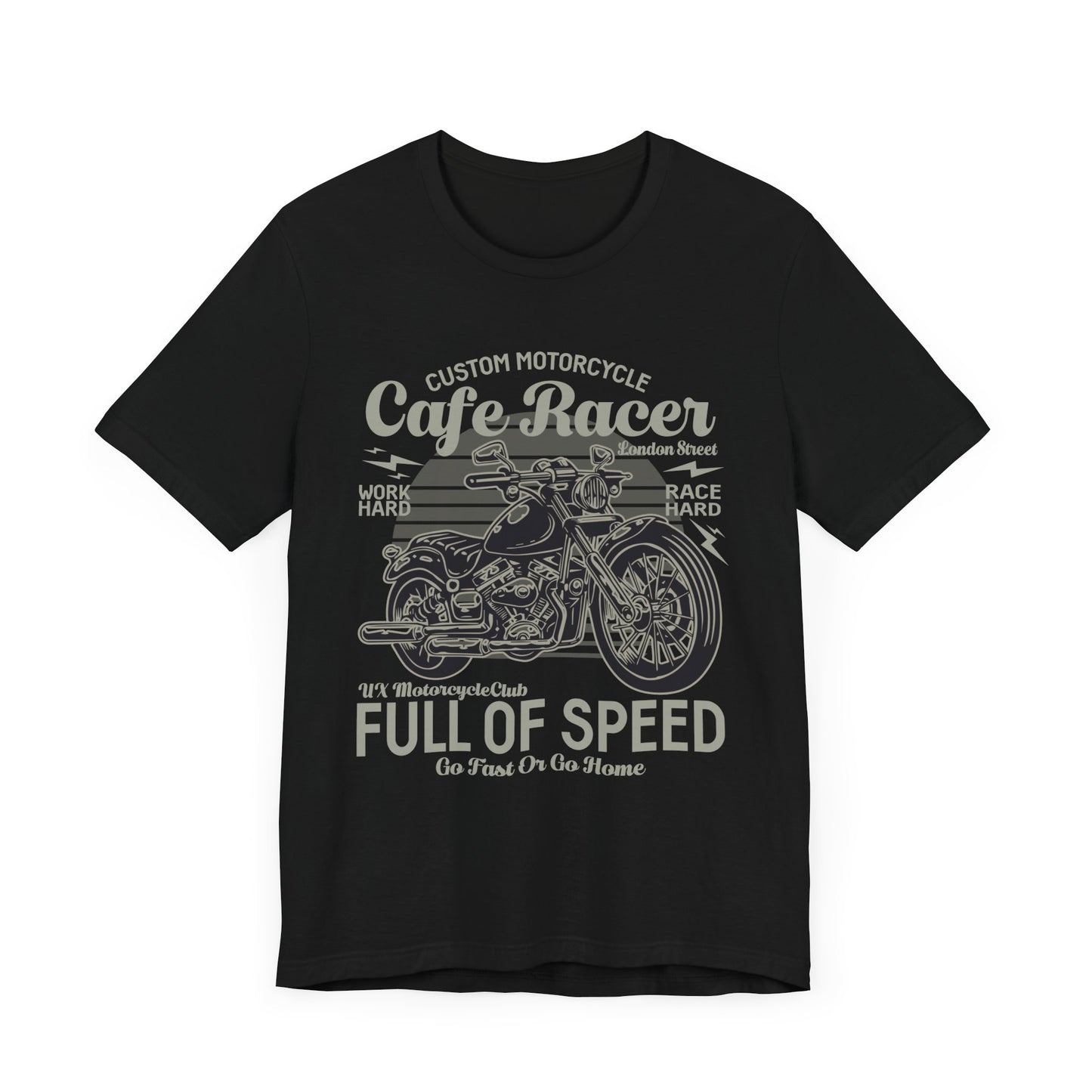 Custom Motorcycle, Cafe Racer - Unisex Jersey Short Sleeve Tee