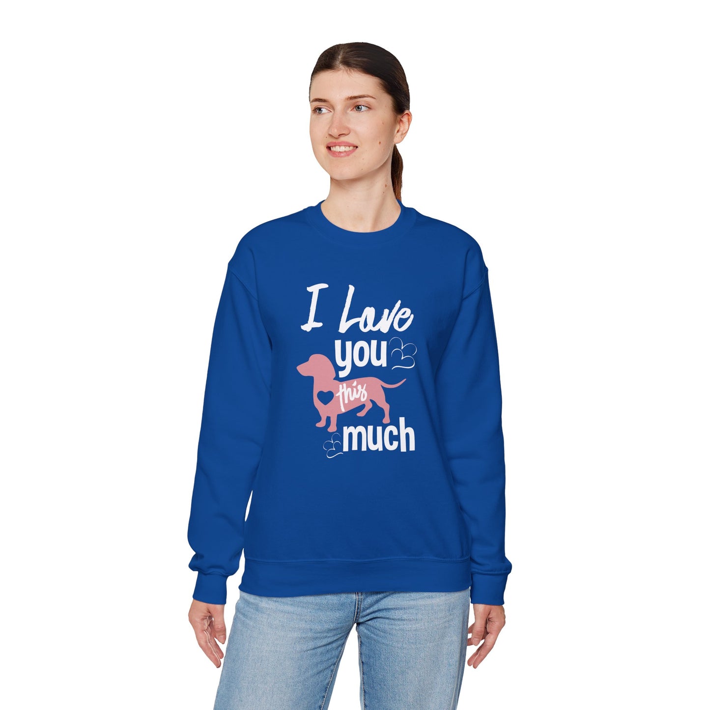 I Love You This Much, Doggy - Unisex Heavy Blend™ Crewneck Sweatshirt