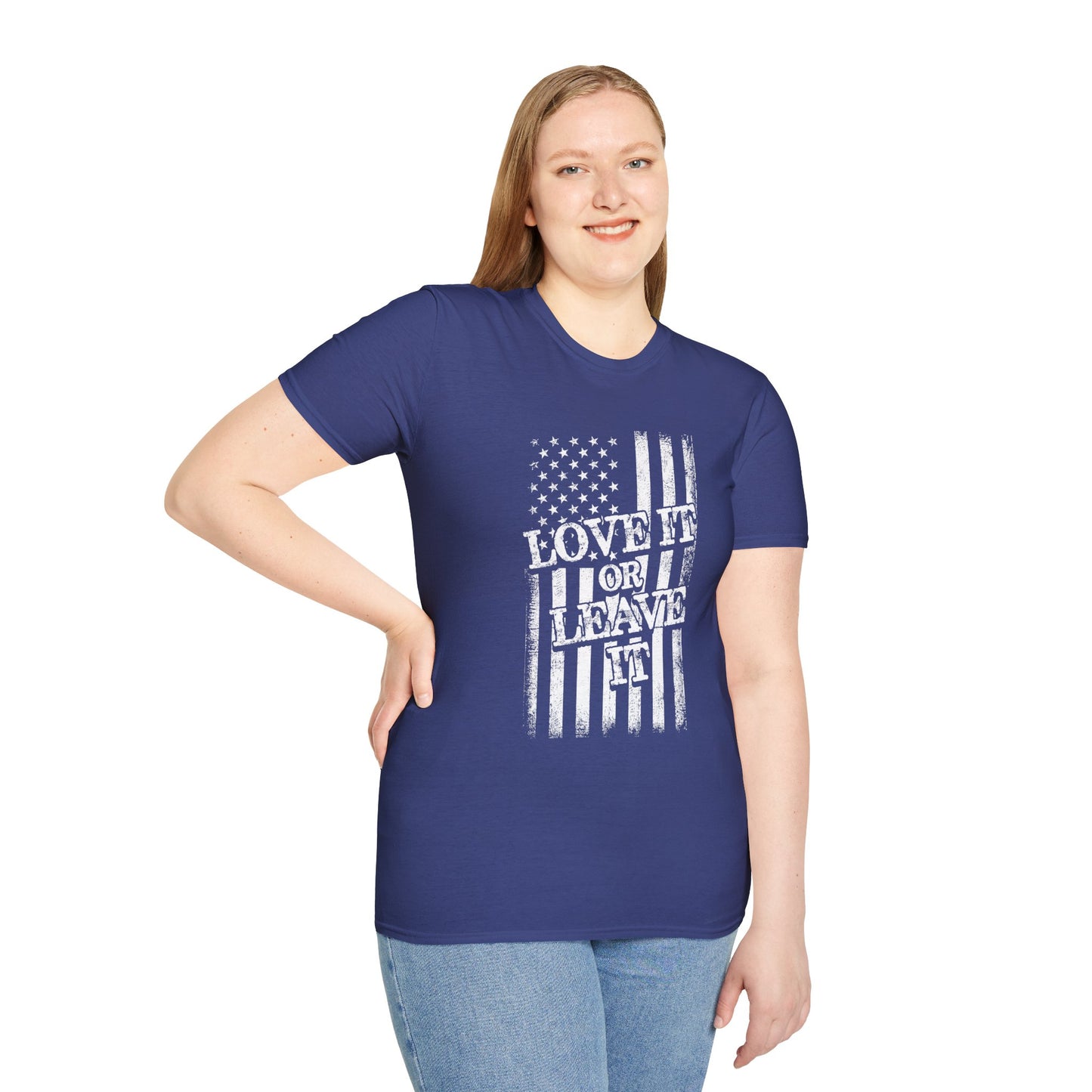 Patriotic T-Shirt: Love It or Leave It, Unisex Tee for Independence Day, Casual Wear, Gift for Veterans, Everyday Comfort - 13520