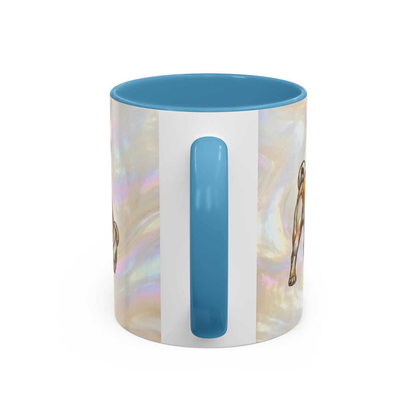 Personalized Pug Accent Coffee Mug –  Stained Glass Design (11/15oz) - 14547