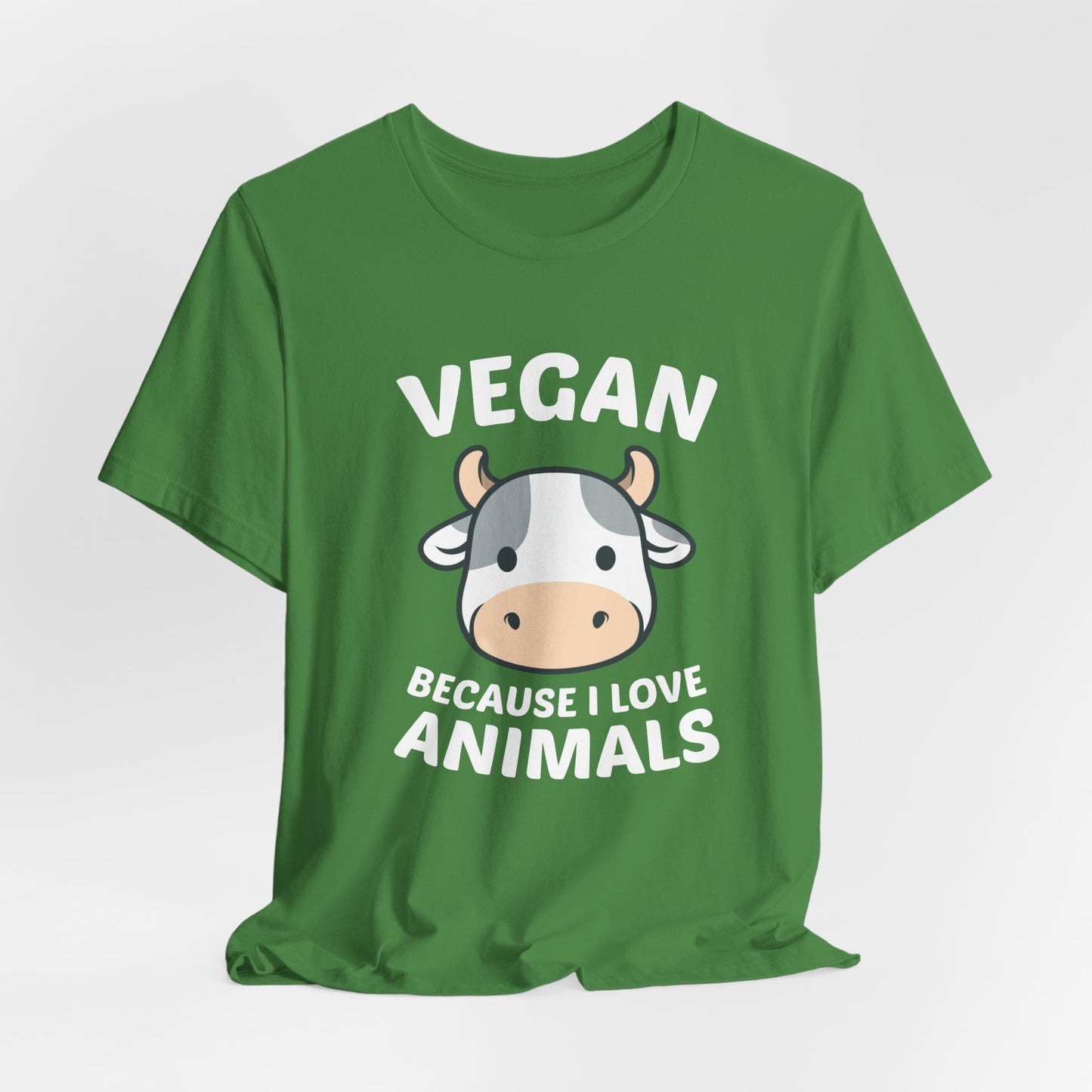 Vegan Because I Love Animals - Unisex Jersey Short Sleeve Tee