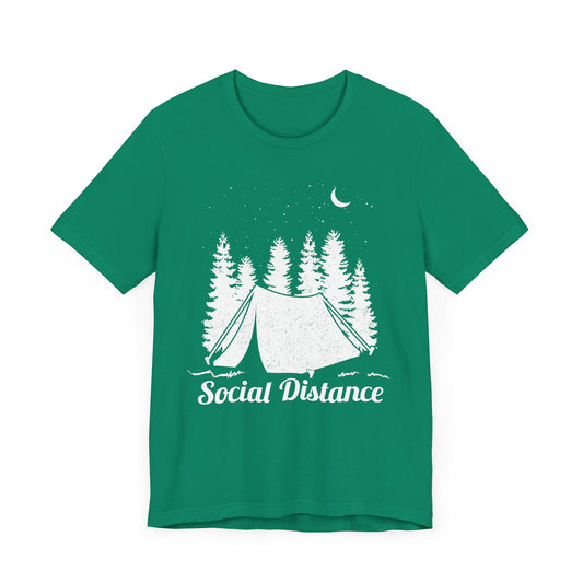 Camping: Social Distance - Unisex Jersey Short Sleeve Tee - 12635