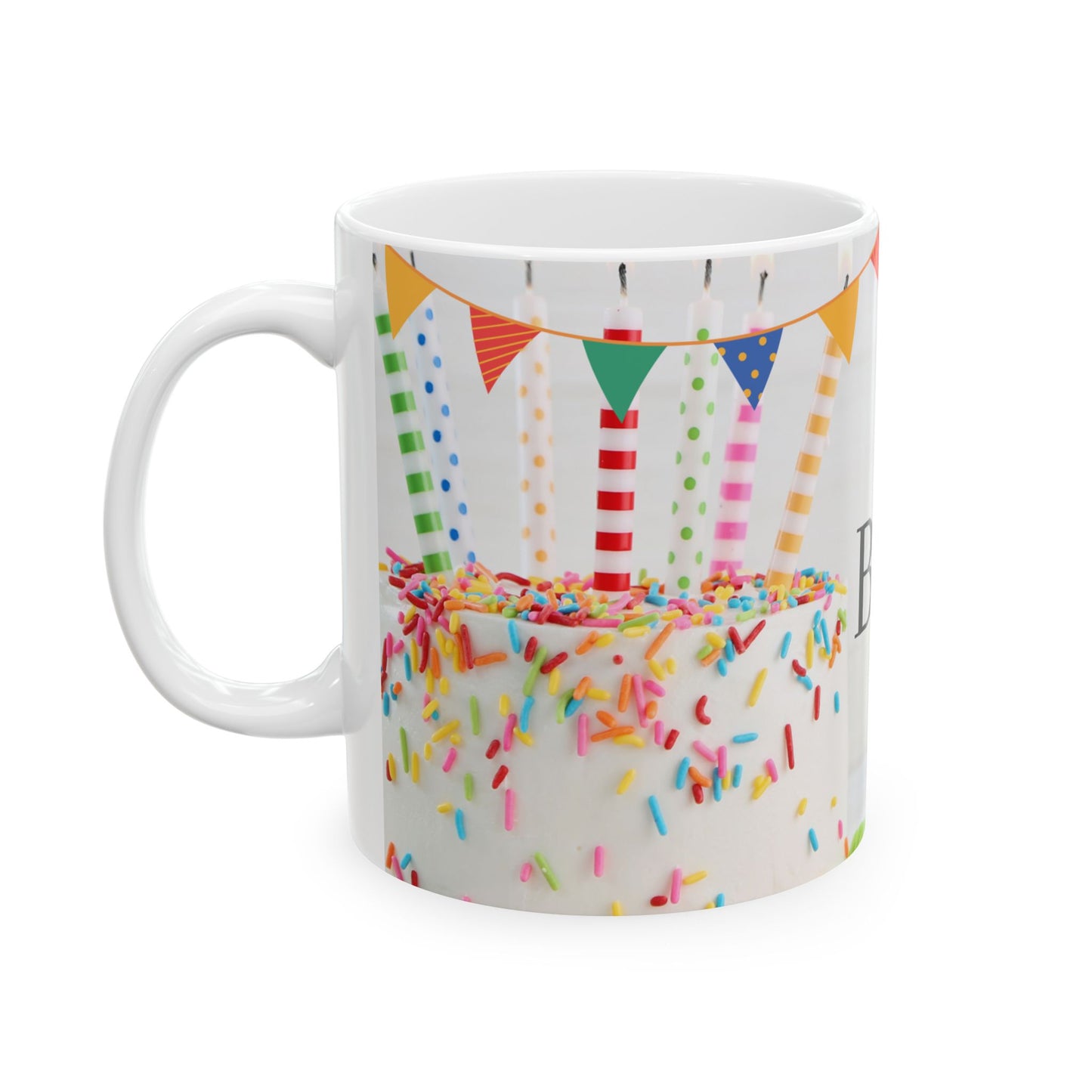 Happy Birthday Ceramic Mug - Celebrate with Style, Gift Mug, Party Favor, Coffee Cup, Personalizable Gift - 13953