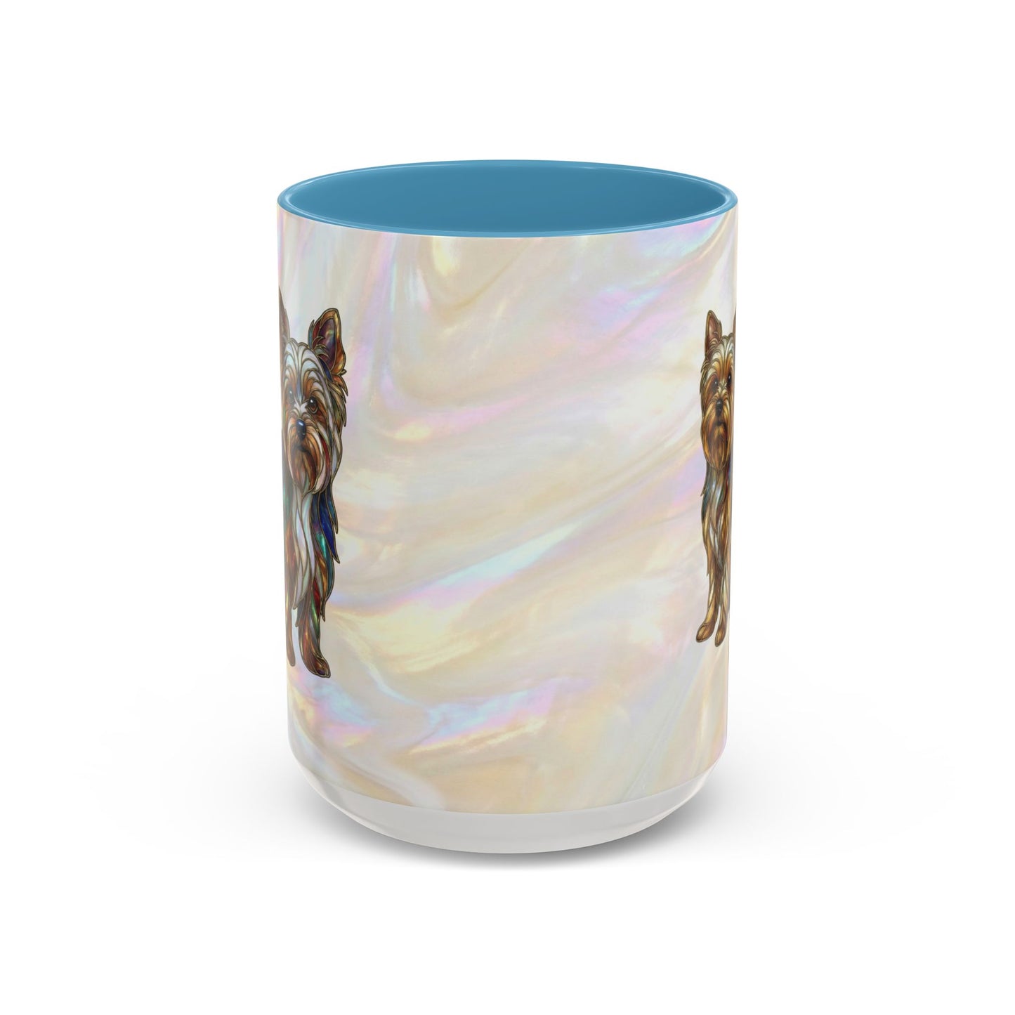 Yorkie Accent Coffee Mug – Stained Glass Design 11/15oz - 14653