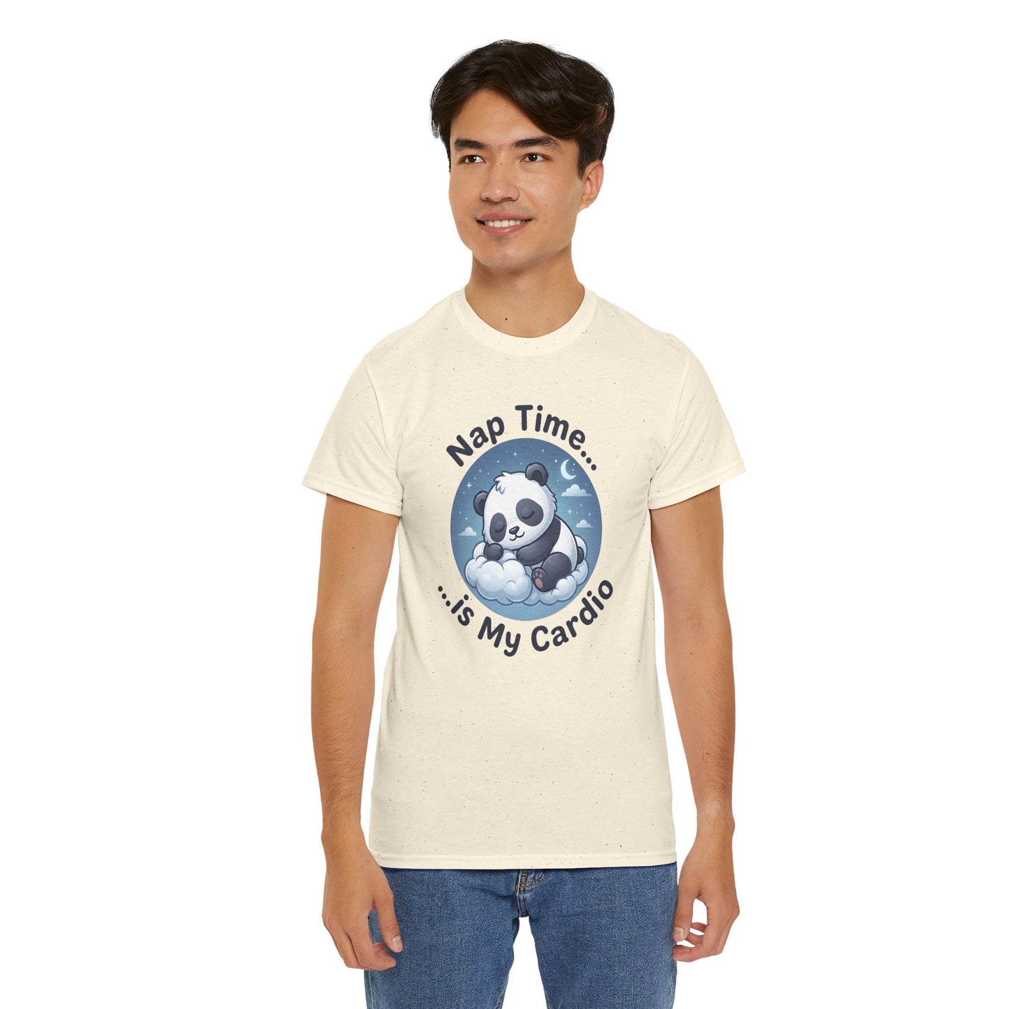 Cute Panda T-Shirt – “Nap Time Is My Cardio” Funny Sleep Tee - 14845