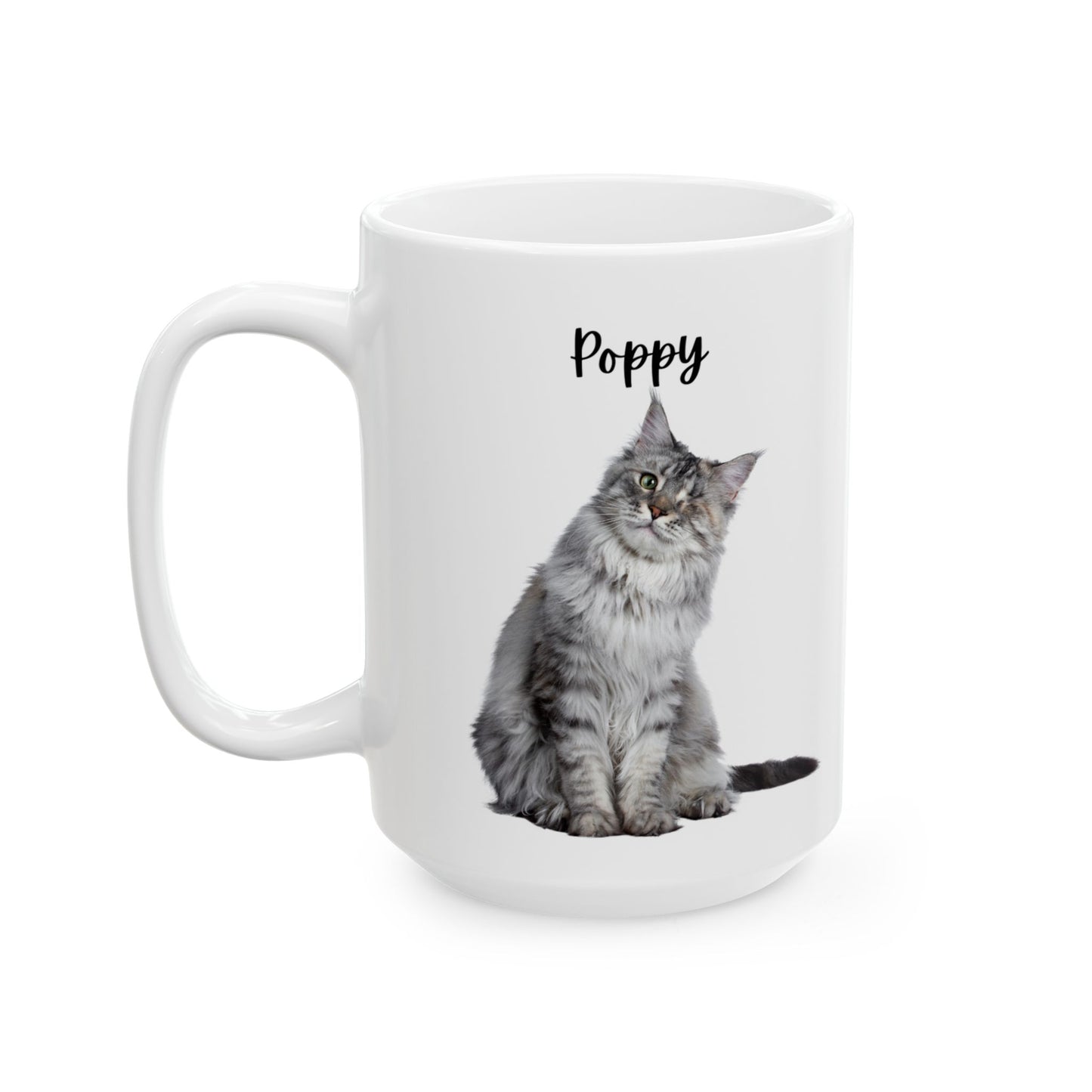 Personalised Cat Ceramic Mug - Perfect Gift for Cat Lovers, Unique Coffee Cup, Pet Owner Present, Animal Enthusiast Merchandise - 14206