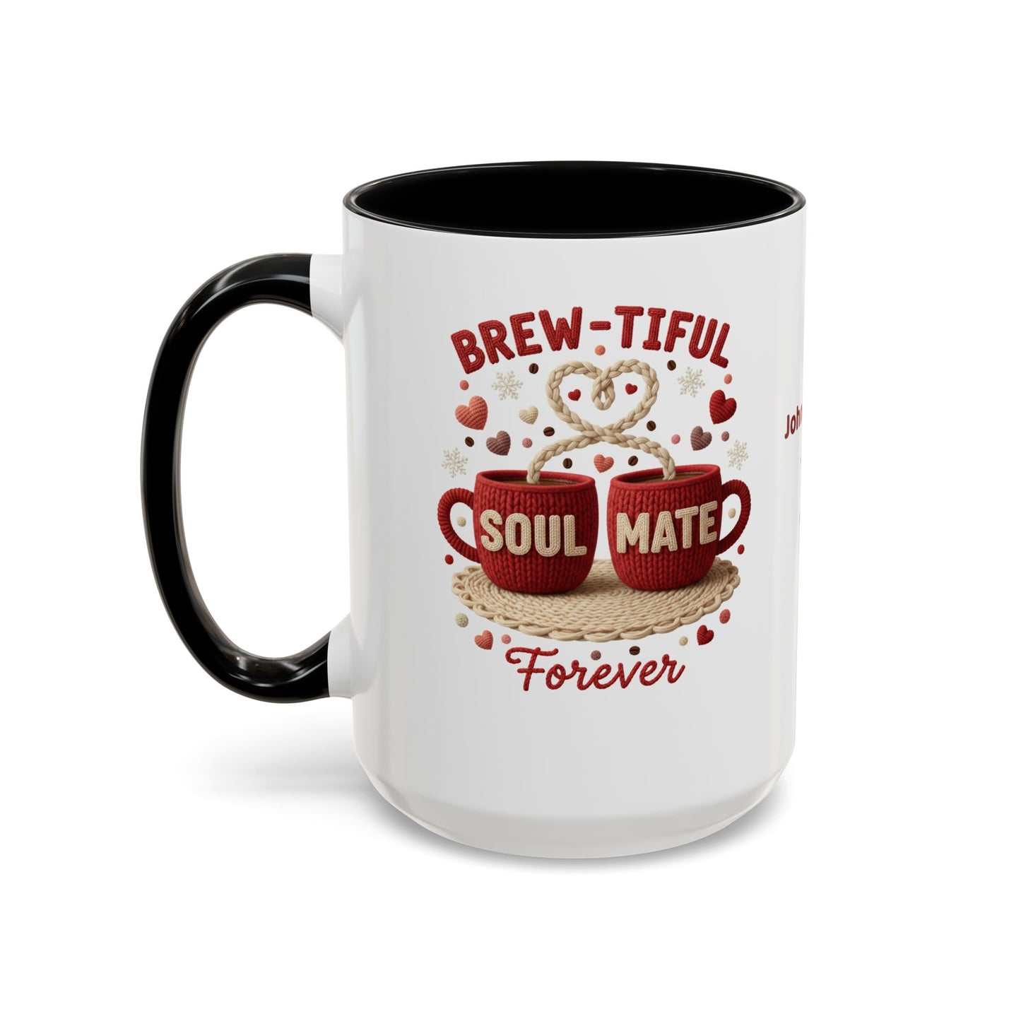 Brew-tiful Soulmates Forever Personalized Mug — Custom Names & Established Date (11oz / 15oz) - 14746