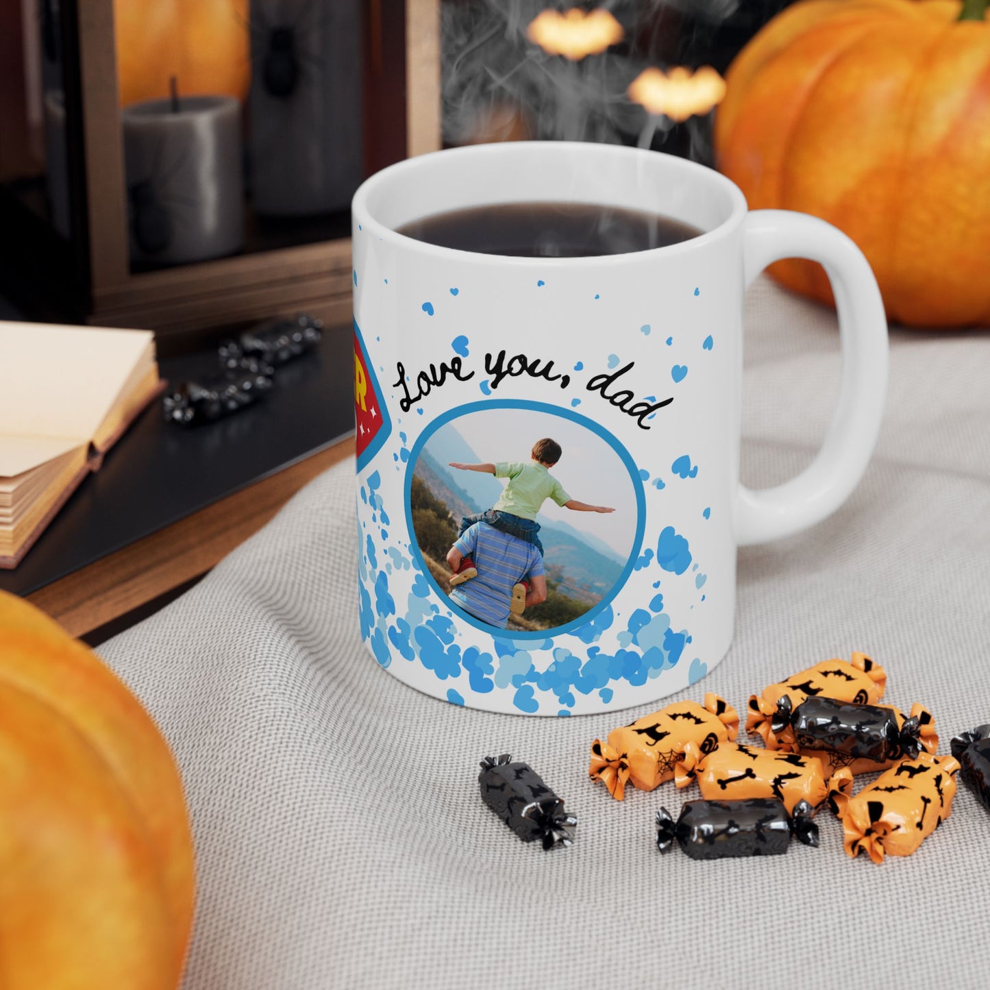 Super Dad Ceramic Mug - Perfect Gift for Father's Day, Birthdays, or Family Celebrations, Personalized Coffee Cup, Unique Dad Mug - 14001