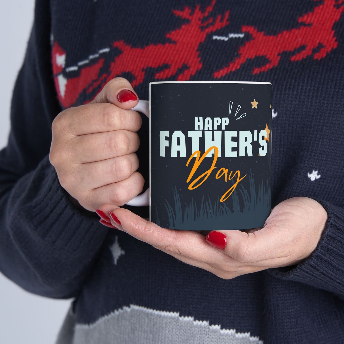 Father's Day Space Mug, Ceramic Coffee Cup, 11oz, 15oz, Gift for Dad, Custom Mug - 14013