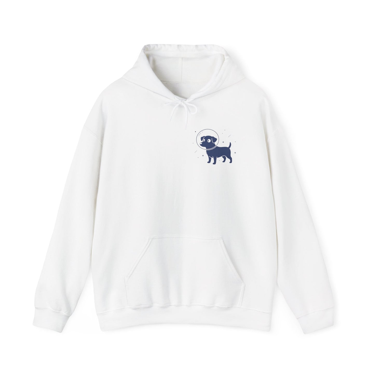 Dog in Space Hoodie – Space Puppy Graphic Hooded Sweatshirt, Unisex Heavy Blend™ - 14679