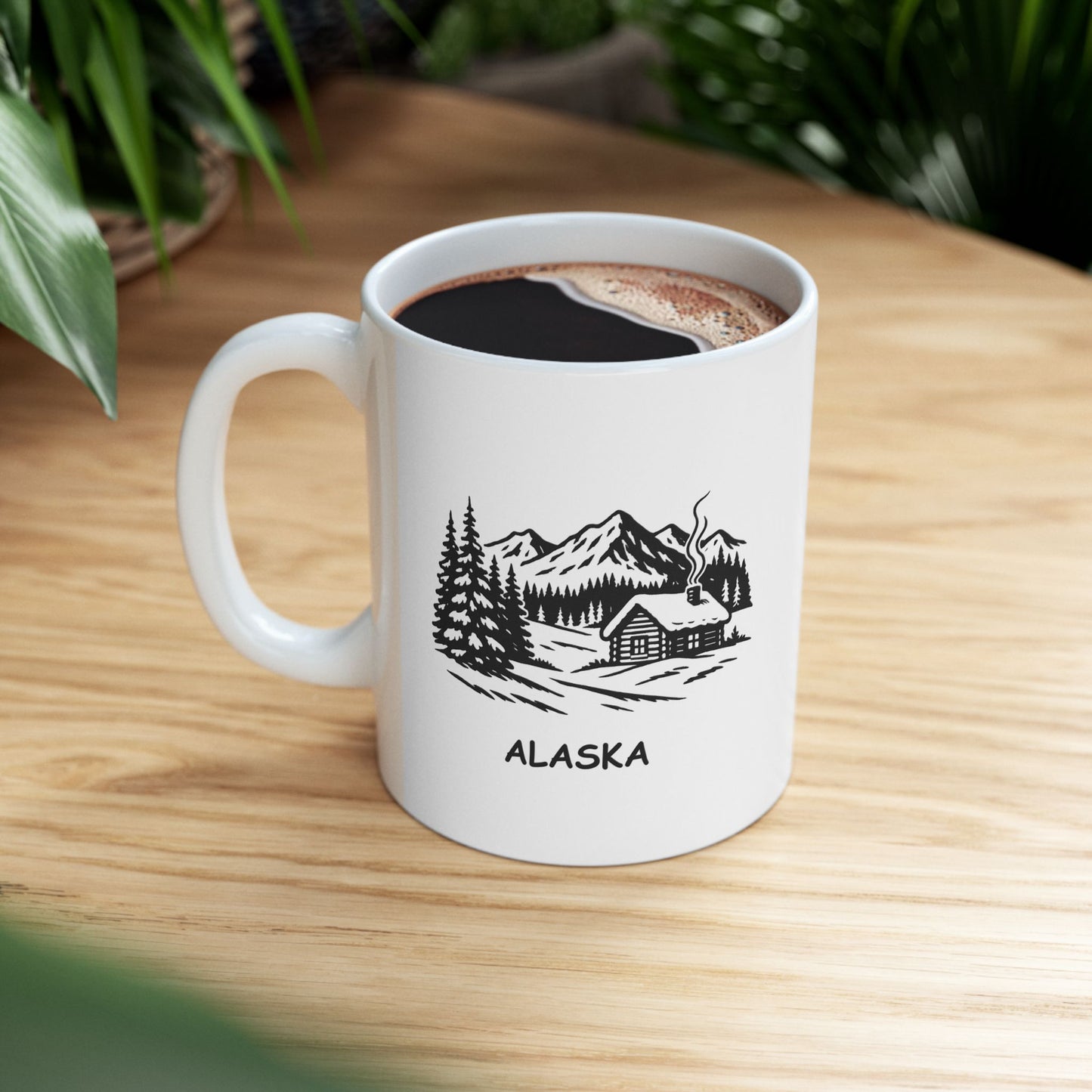 "Alaska: Where the winter never ends... but we like it that way." Ceramic Mug, 11/15oz - 12971