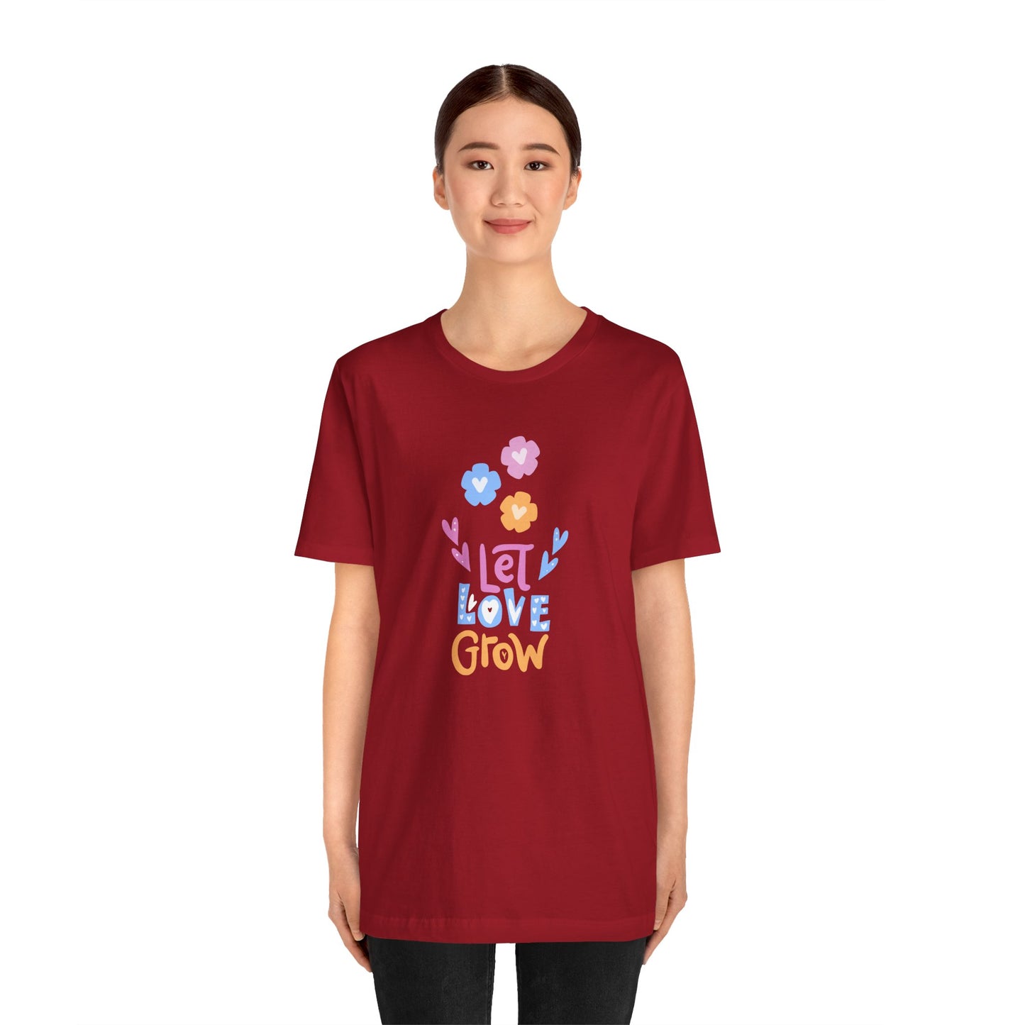 Let Love Grow - Unisex Jersey Short Sleeve Tee - 11402