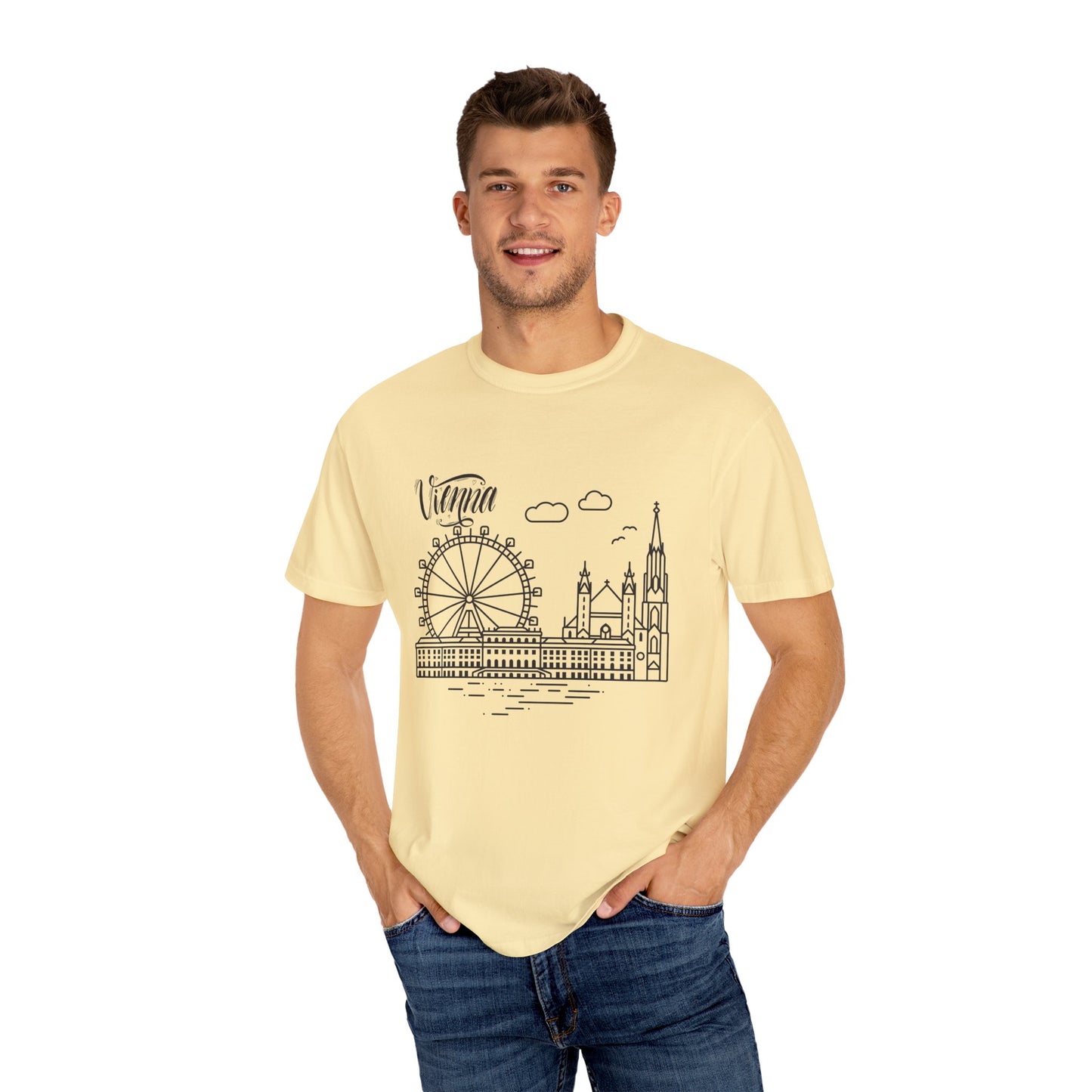 Vienna Unisex Garment-Dyed T-Shirt - Travel Souvenir Tee - 12205