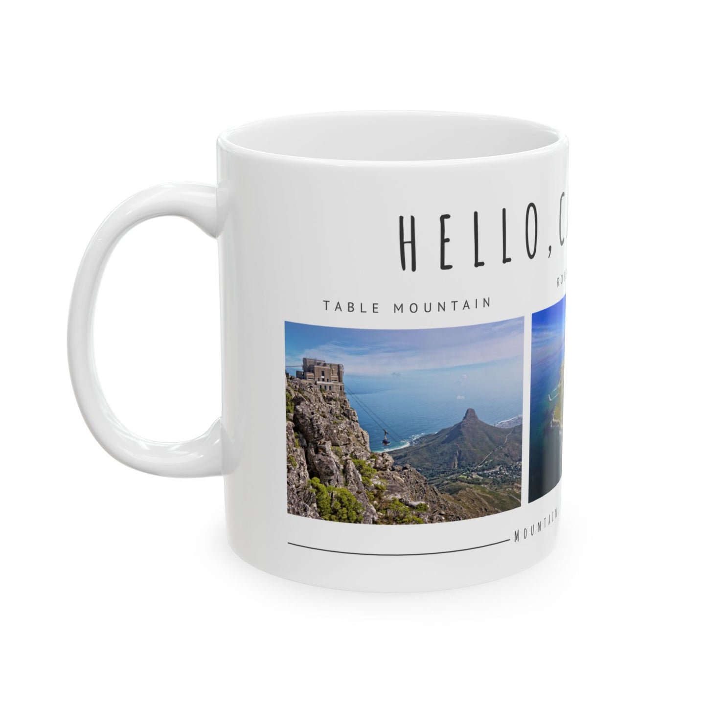 Hello Cape Town Mug – Scenic Travel Ceramic Coffee Cup (11oz, 15oz) - 12021