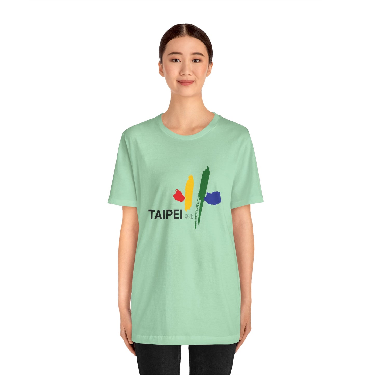 Taipei Artistic Unisex Tee - Colorful Graphic Short Sleeve Shirt - 12245