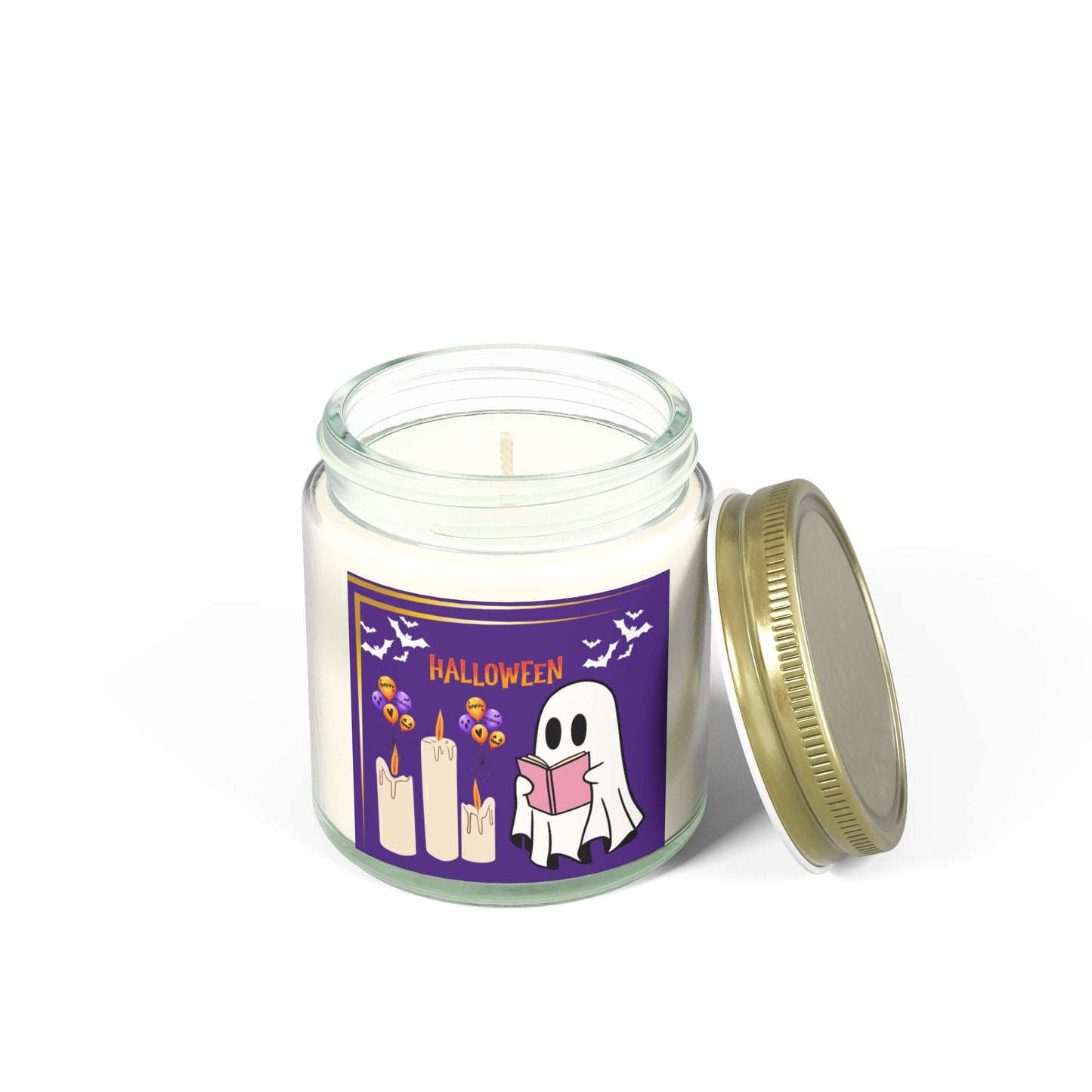 Halloween - Scented Coconut Apricot Candles (4oz, 9oz) - 14095