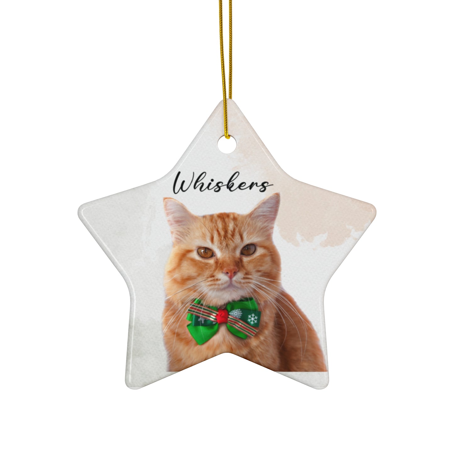 Christmas, Dogs & Cats, Customizable - Ceramic Ornament, 4 Shapes - 10119