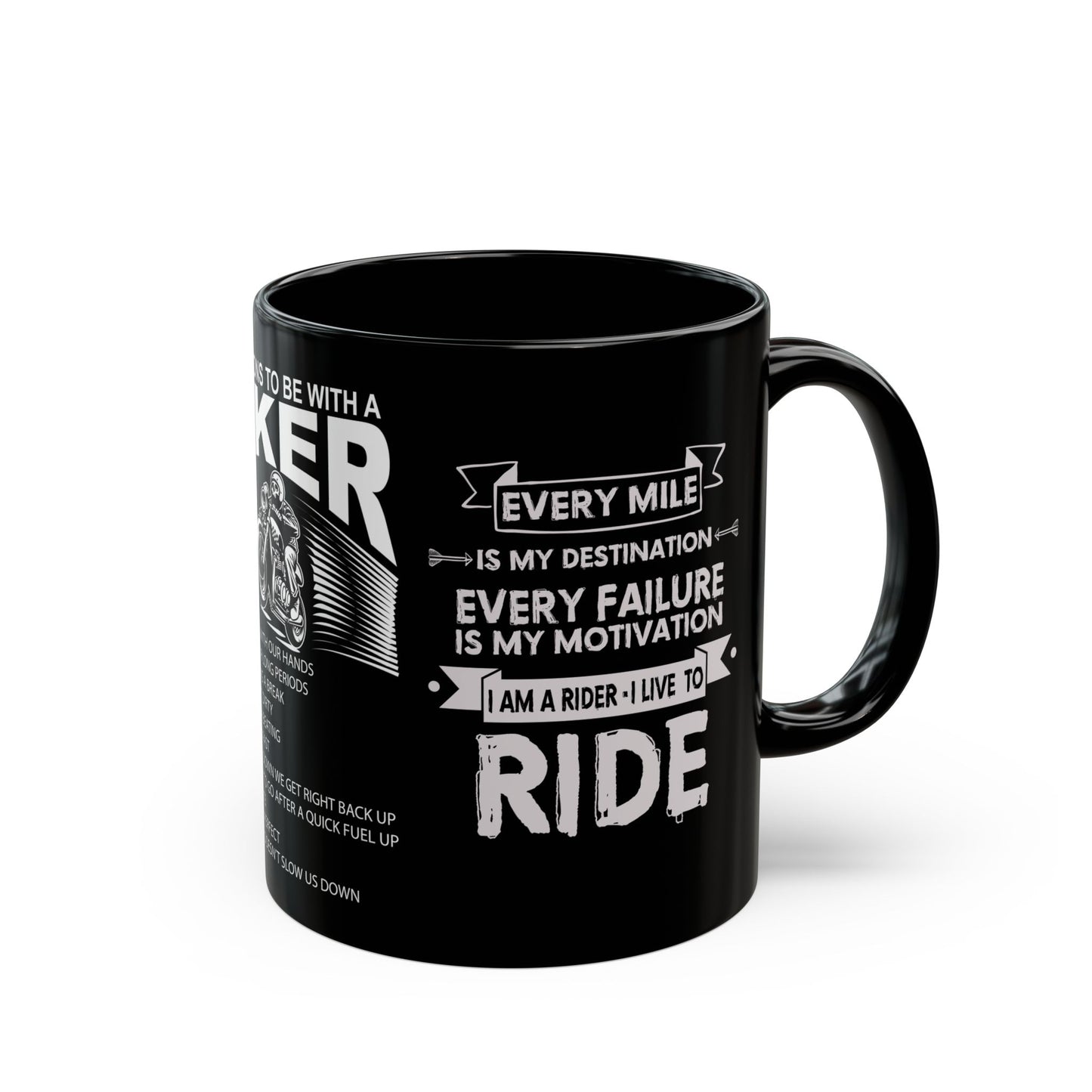 10 Reasons To Be With A Biker - Black Mug (11oz, 15oz)