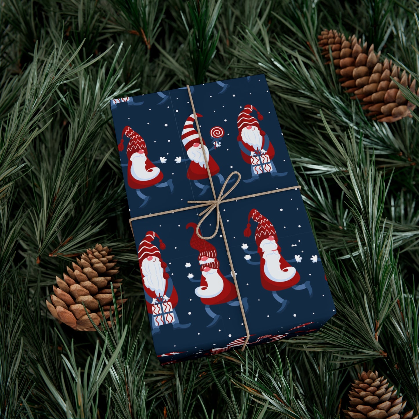 Merry Christmas, Navy Colored - Gift Wrap Papers - 10007