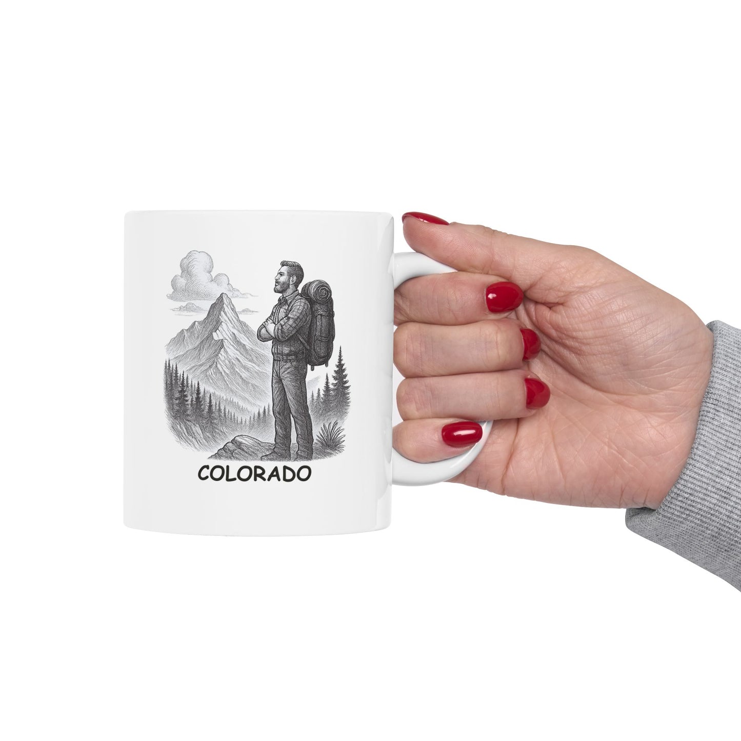 "Colorado: Where the mountains are tall, and so are our expectations." Ceramic Mug - 13505