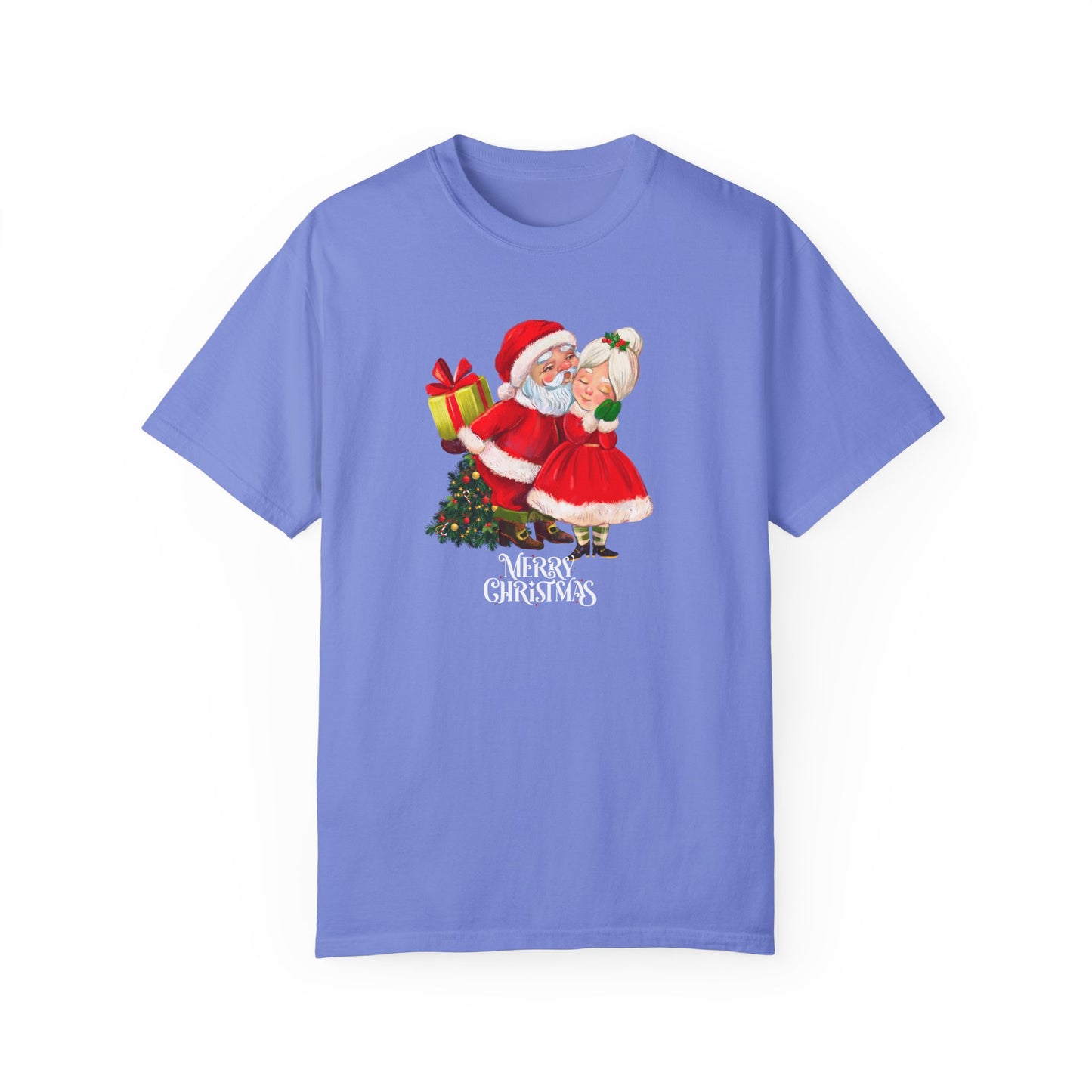 Santa & His Partner - Unisex Garment-Dyed T-shirt - 10025