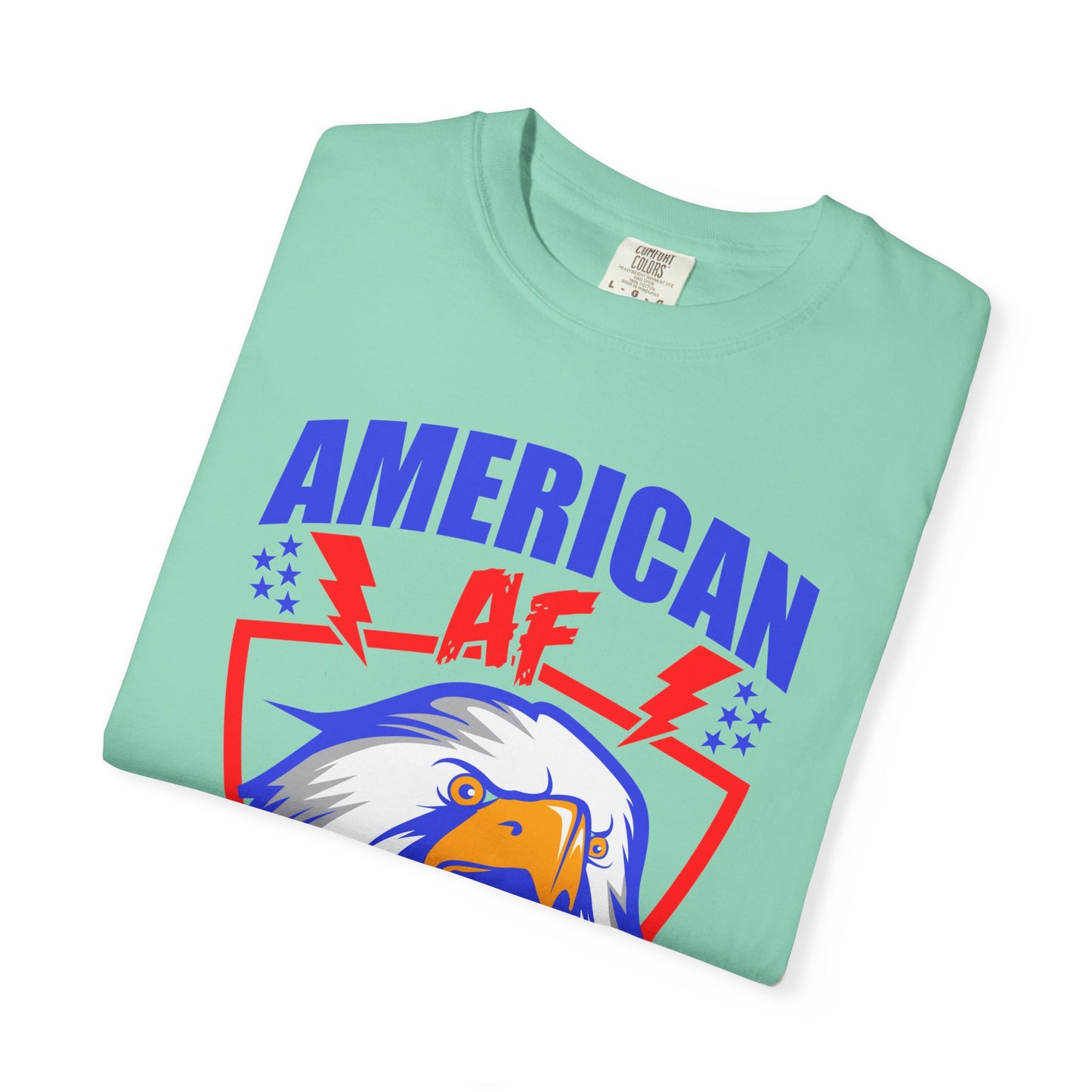 Patriotic Eagle T-Shirt, American AF Graphic Tee, Unisex Tee, 4th of July Shirt, Casual Wear, Gift for Patriots, Summer Style - 13731