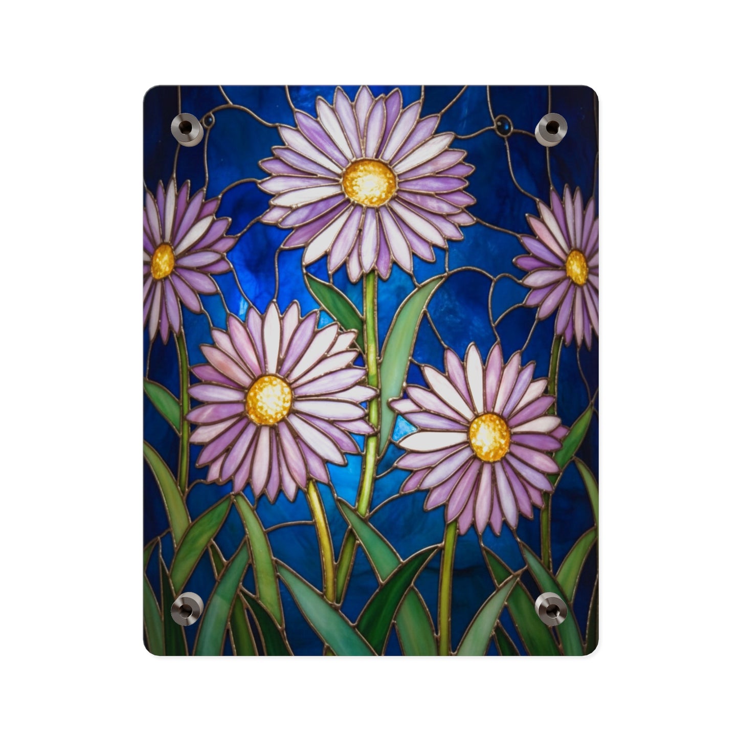 Aster Field Acrylic Wall Art Panel — Floral Home Décor - 14607