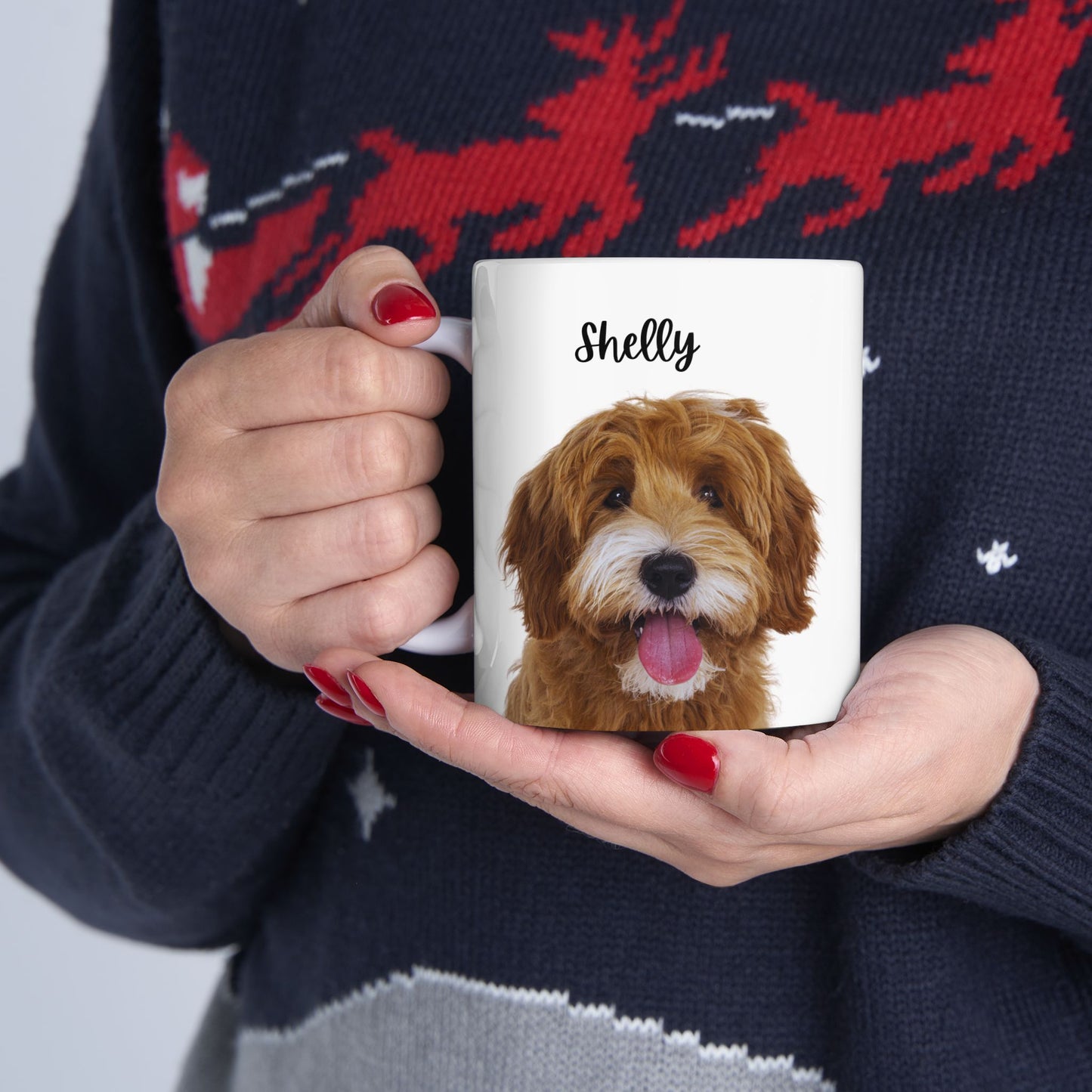 Personalized Dog Lover's Ceramic Mug - Cute Pet Gift for Coffee, Tea, Dog-Themed Home Decor - 14156