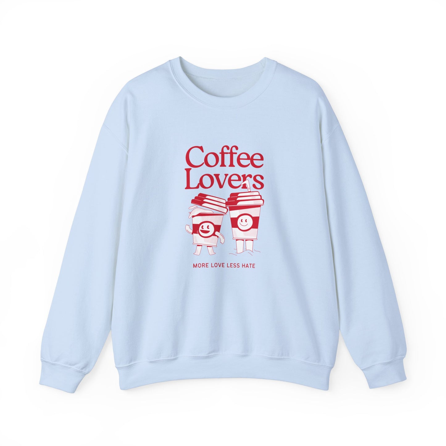 Coffee Lovers, More Love, Less Hate - Unisex Heavy Blend™ Crewneck Sweatshirt - 11313