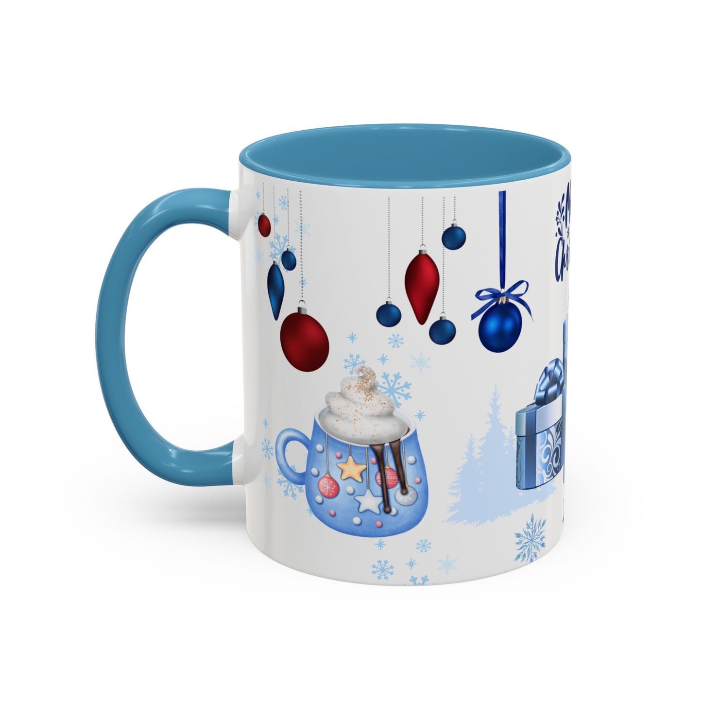 Blue Christmas - Accent Coffee Mug (11, 15oz)