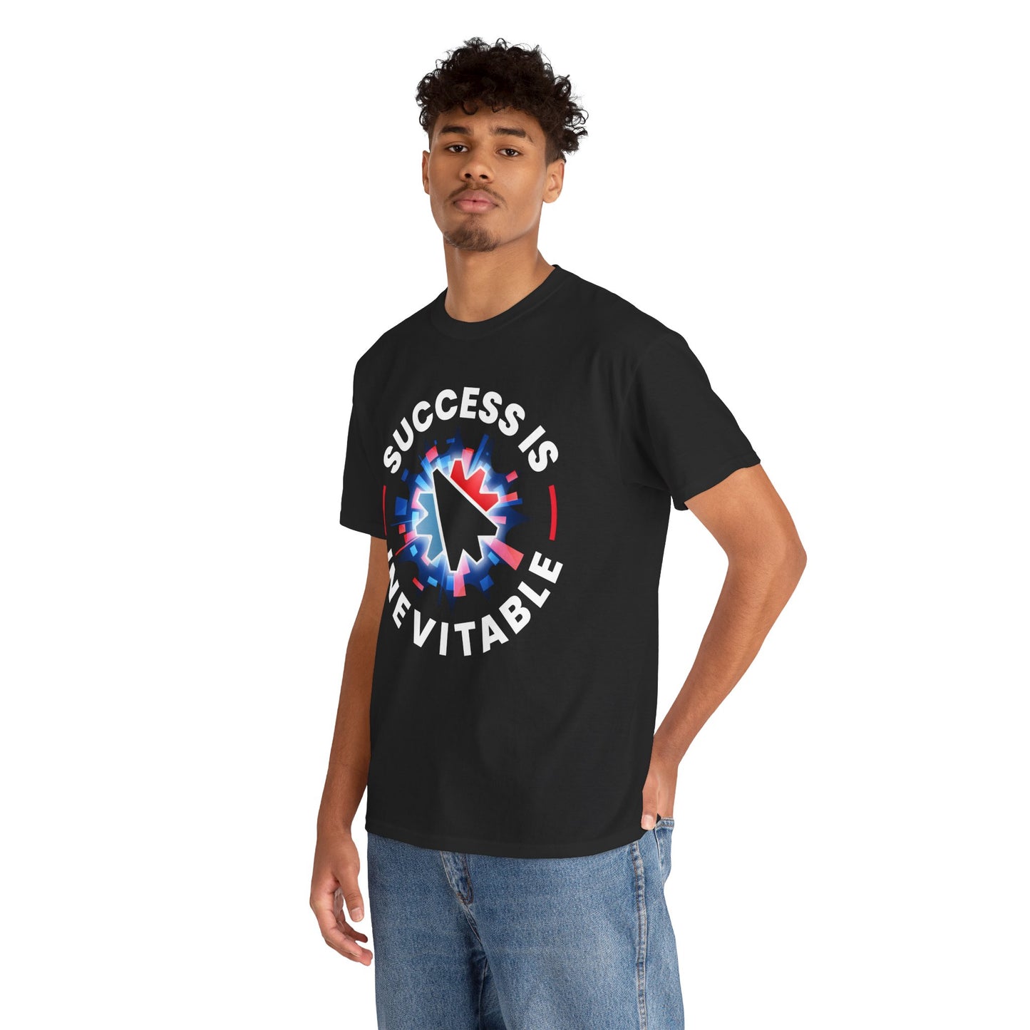 Success Is Inevitable T-Shirt – Motivational Graphic Tee with Cursor Design - 14884