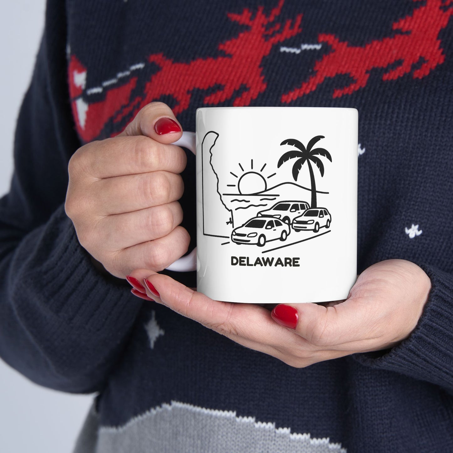 "In Delaware, we don’t do rush hour, we do 'beach traffic.'" Ceramic Mug - 14126